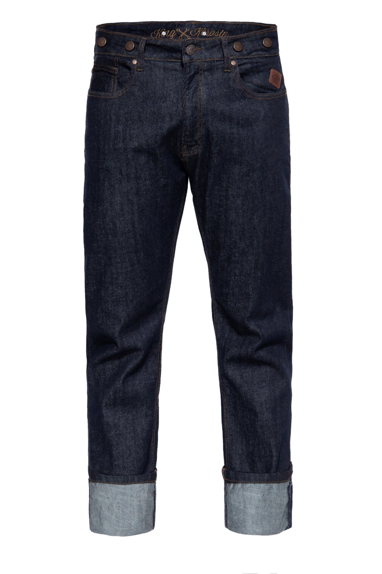 King Kerosin - 5-Pocket Jeans mit Hosenträger-Knöpfe «Robin»