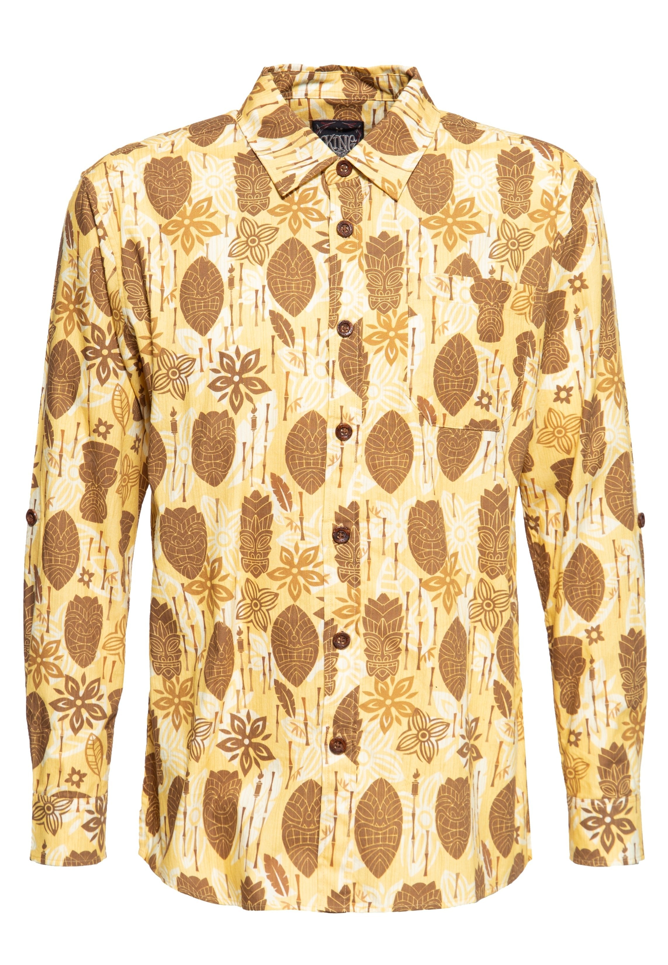 Allover Printed Hemd «Tahiti» Hemden - Langarm von King Kerosin