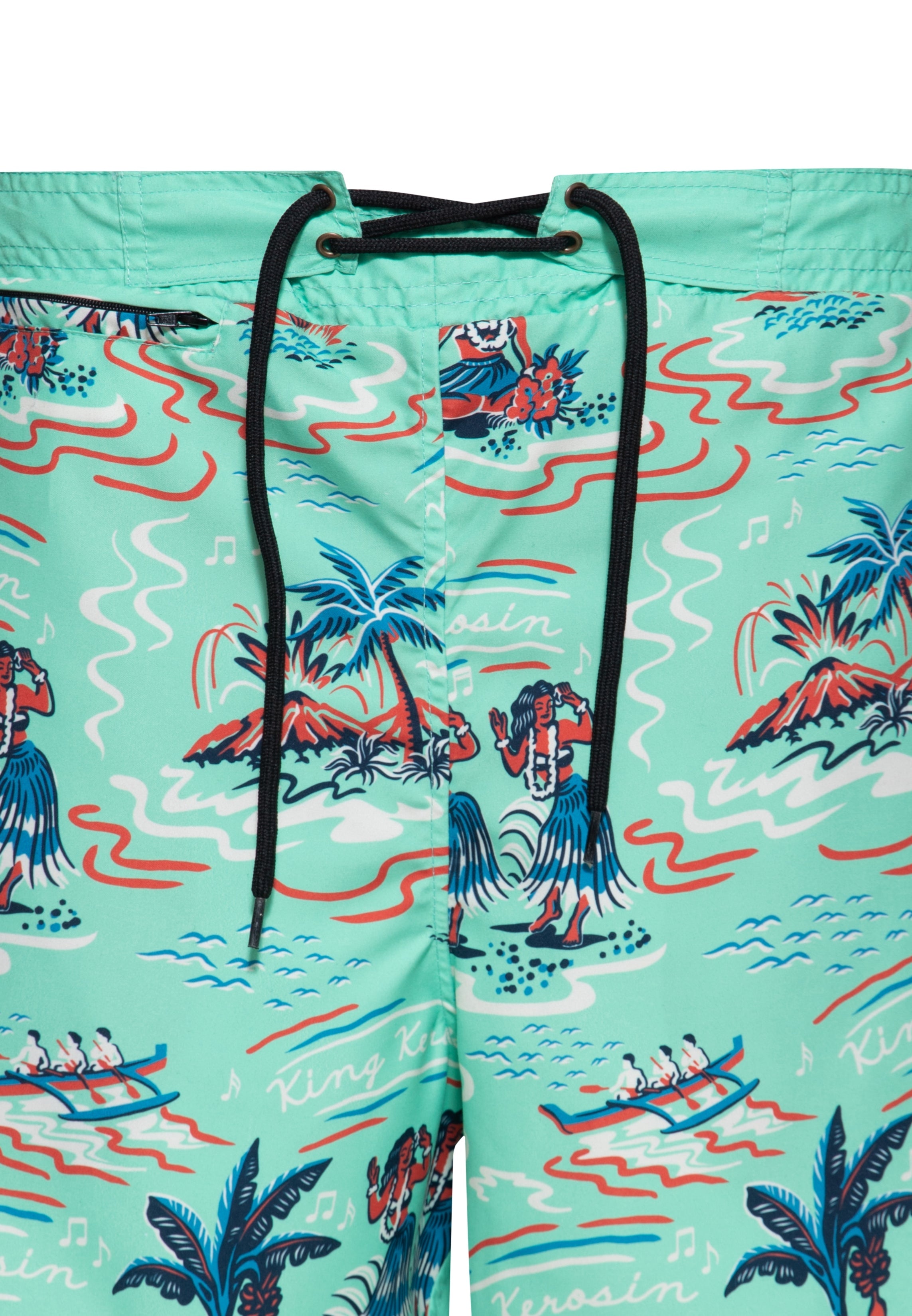 Badeshorts 'Hawaii' in Mint Badeshorts von King Kerosin