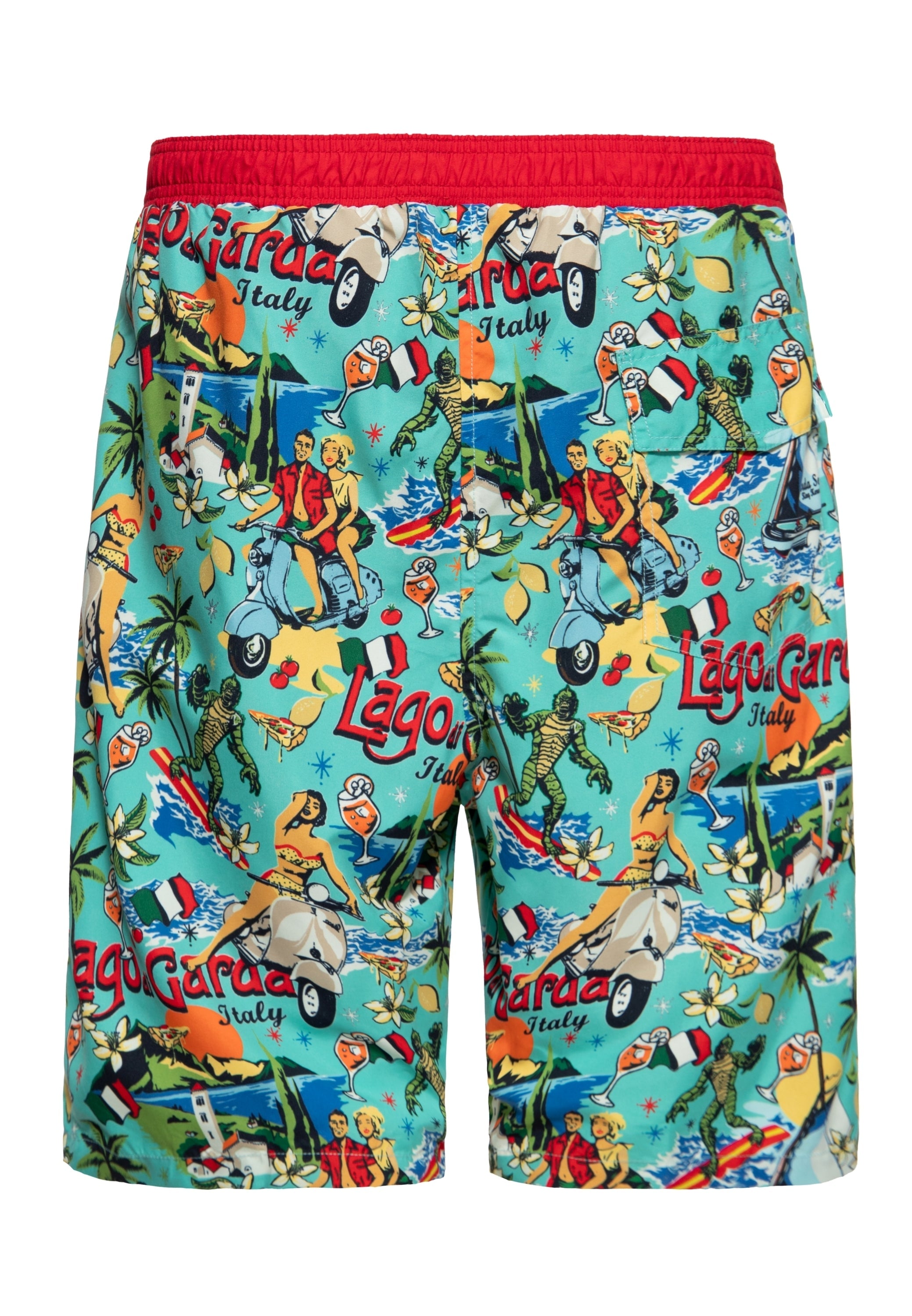 Badeshorts «Il mostro del Lago di Garda» Badeshorts von King Kerosin