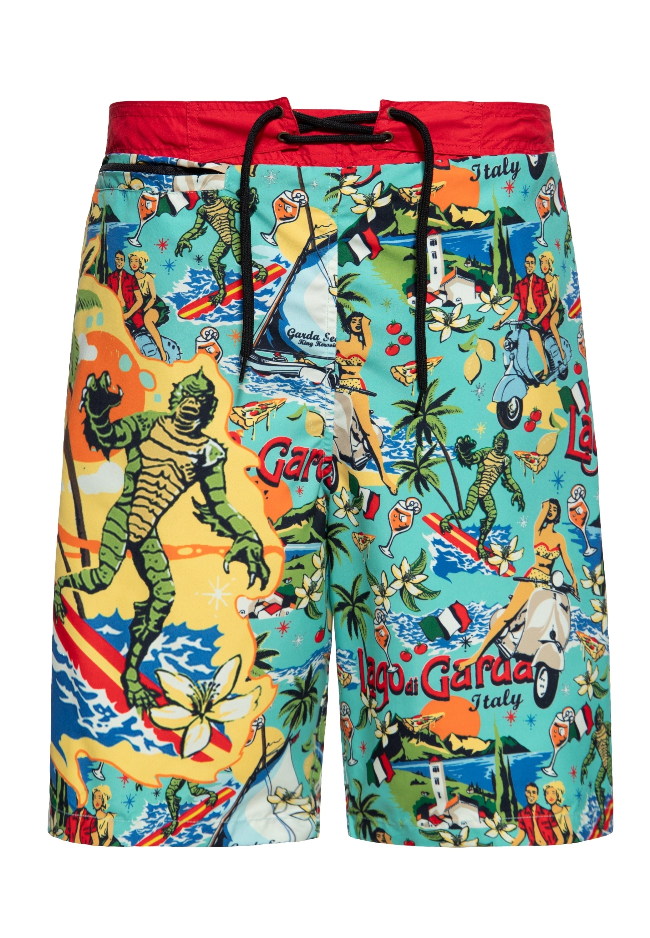 Badeshorts «Il mostro del Lago di Garda» Badeshorts von King Kerosin