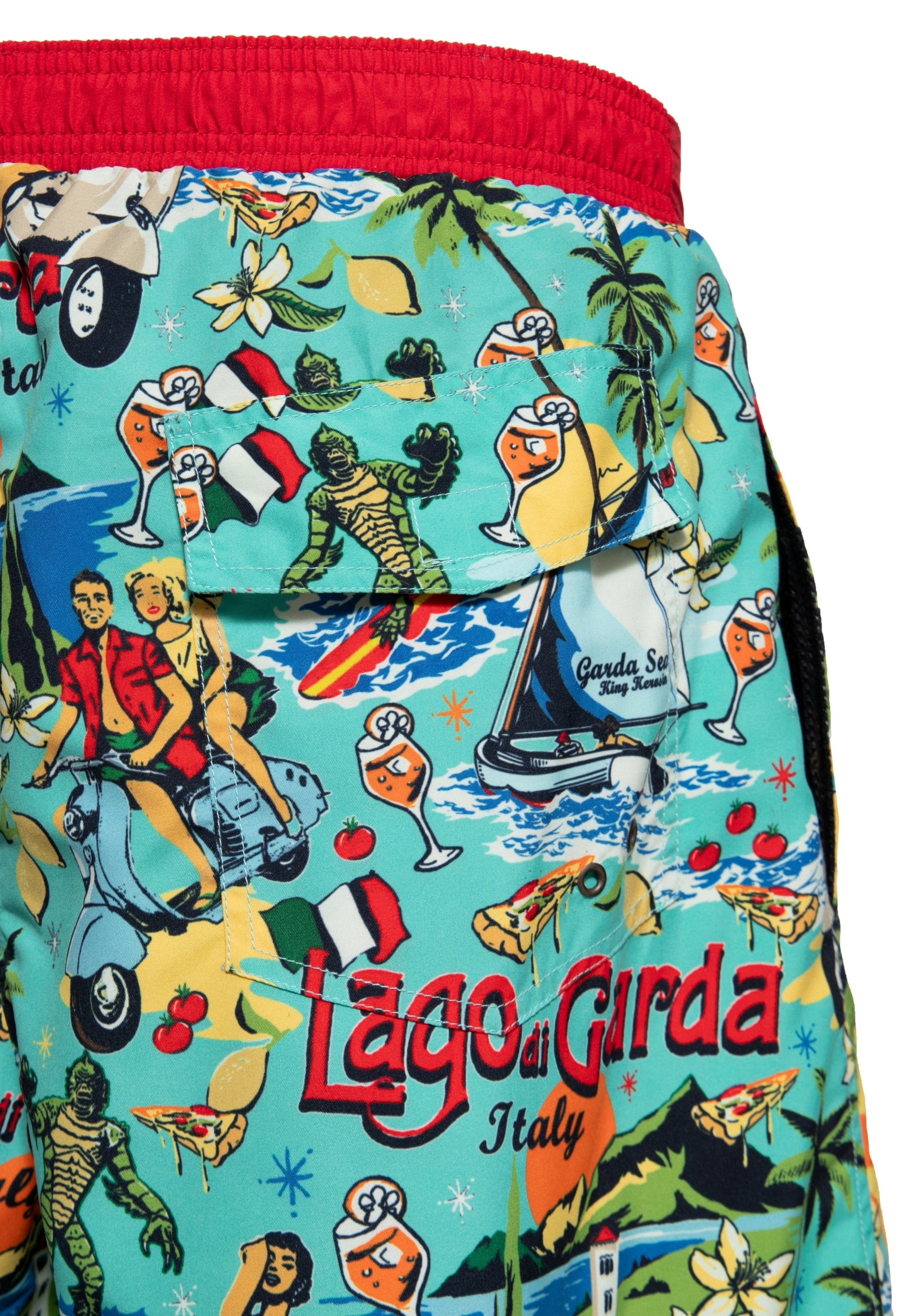 Badeshorts «Il mostro del Lago di Garda» Badeshorts von King Kerosin