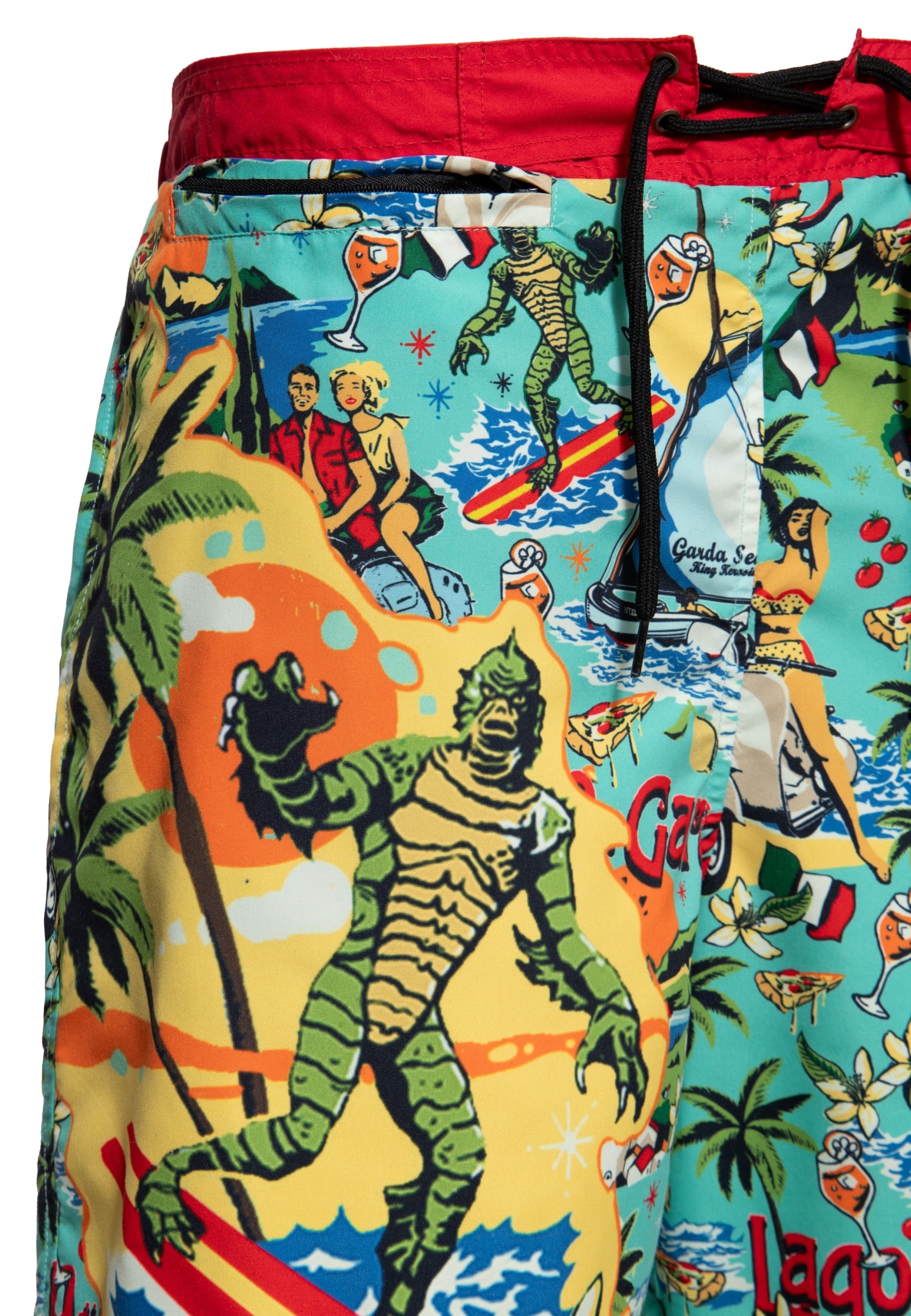 Badeshorts «Il mostro del Lago di Garda» Badeshorts von King Kerosin
