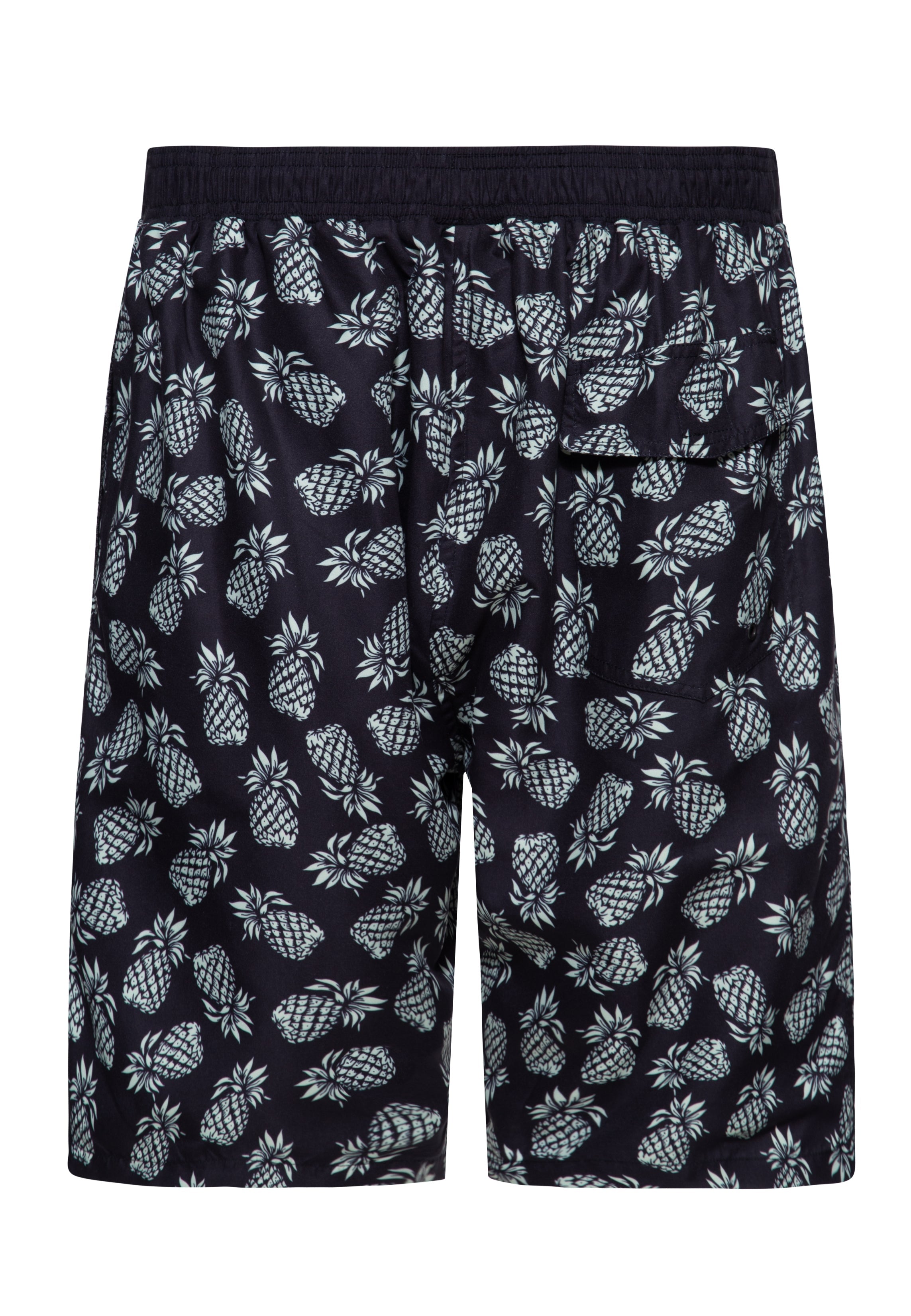 Badeshorts 'Pineapple' in Schwarz Badeshorts von King Kerosin