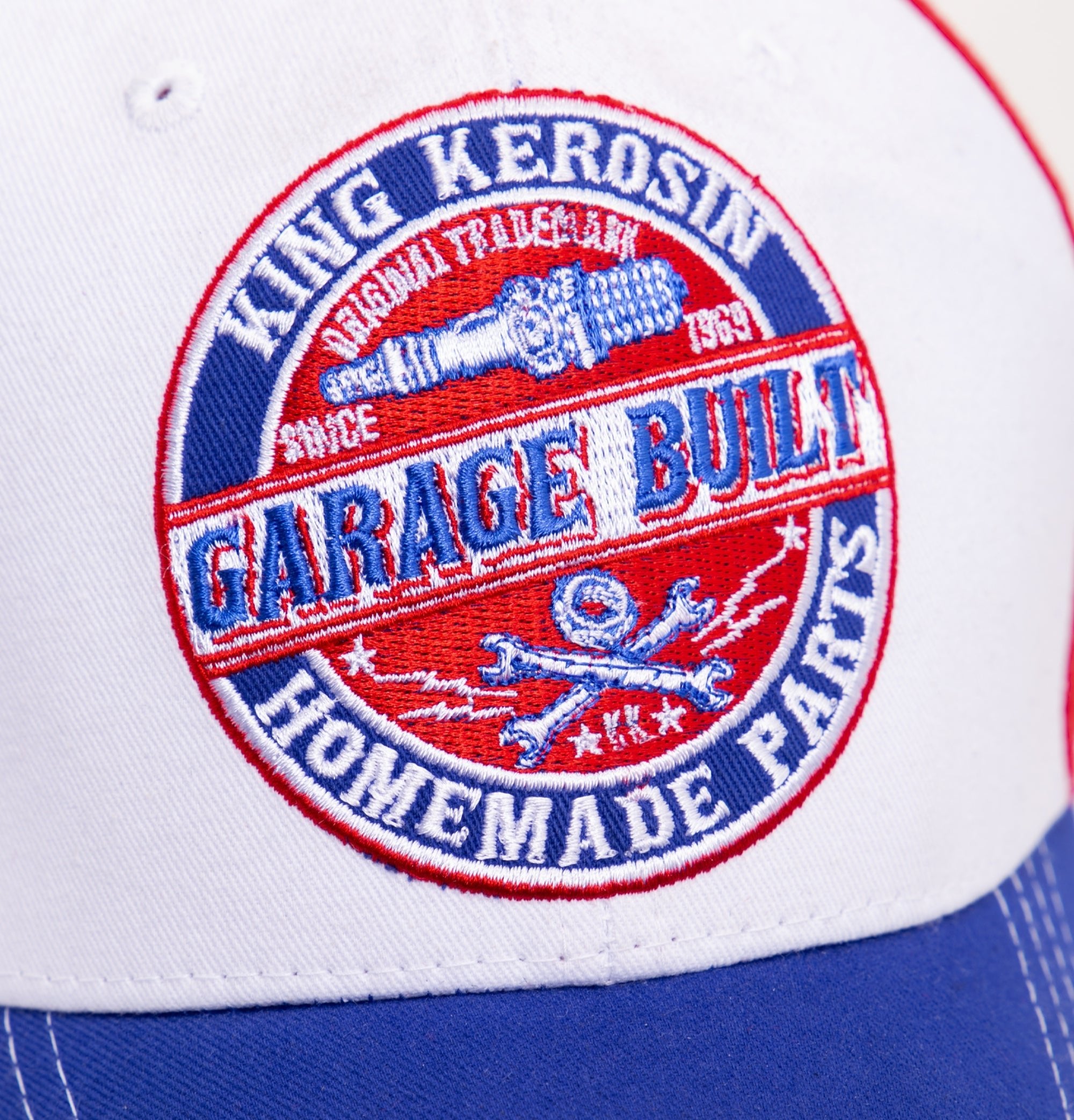 Baseball Cap in Colour - Blocking Optik «Garage Built» Baseball Cap von King Kerosin