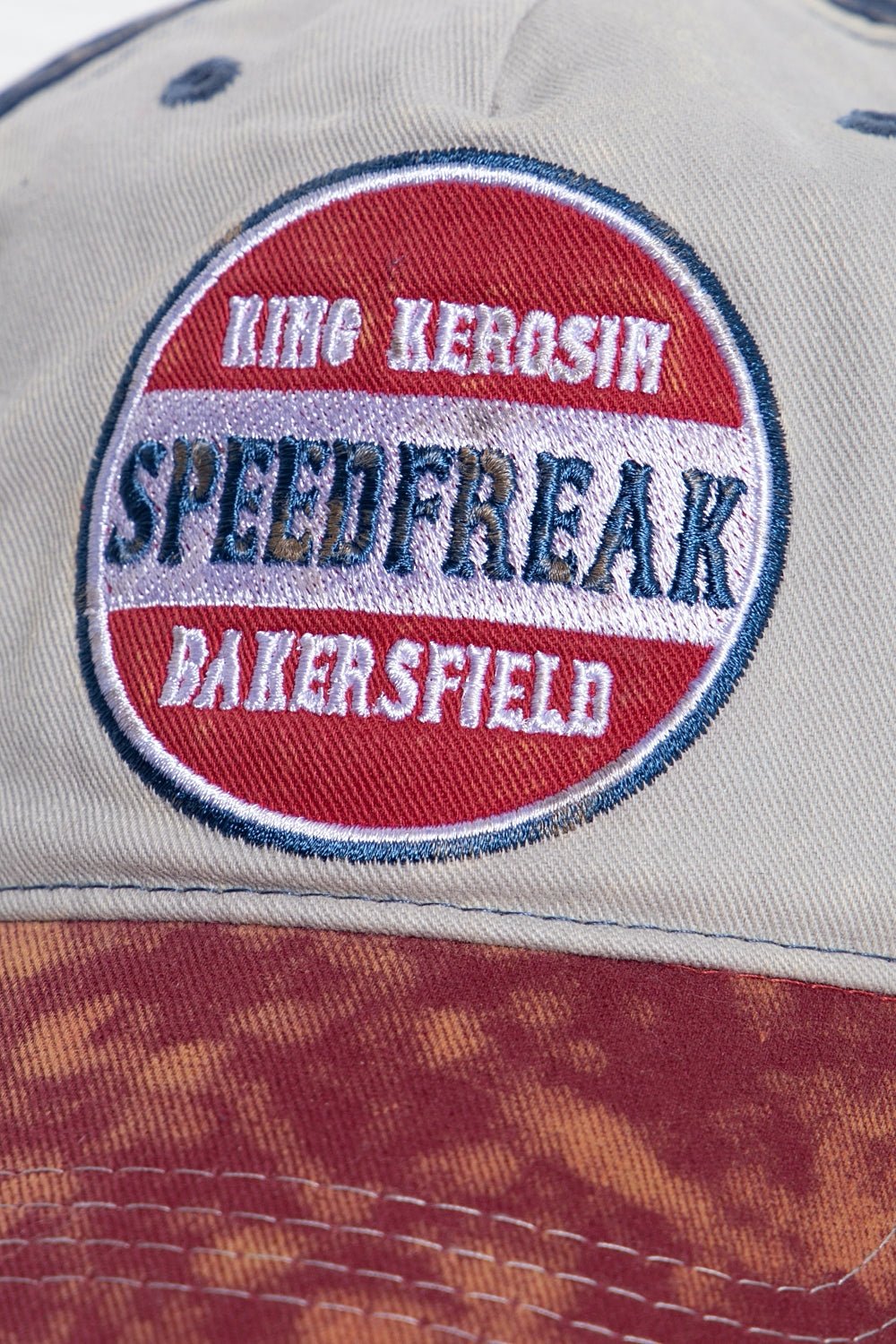 Baseball Cap mit Destroyed - Effekten und Enzymwash «Speedfreak» Baseball Cap von King Kerosin