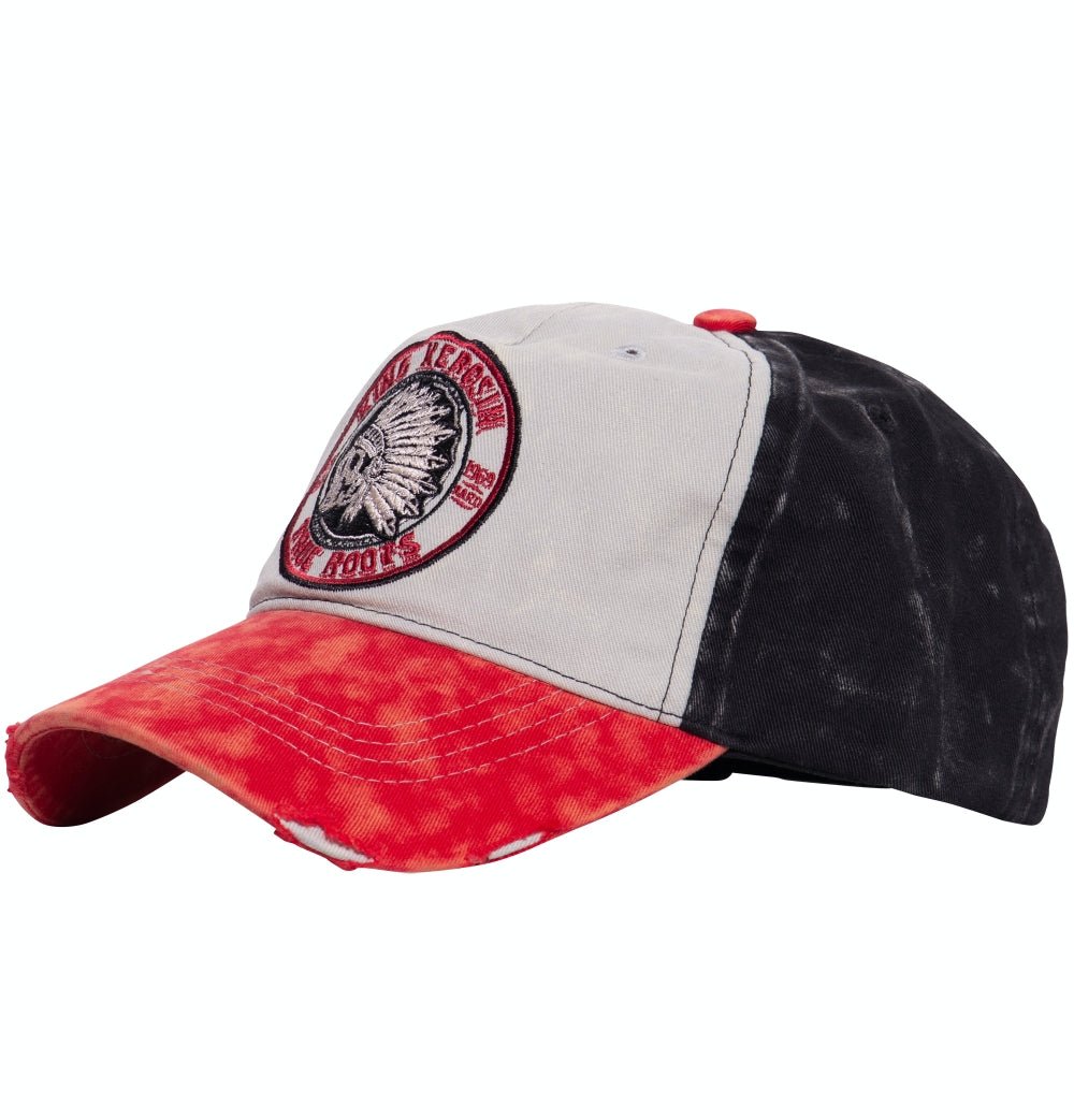 Baseball Cap mit Enzymwash und Destroyed - Effekten «True Roots» Baseball Cap von King Kerosin