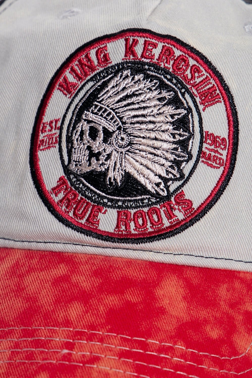 Baseball Cap mit Enzymwash und Destroyed - Effekten «True Roots» Baseball Cap von King Kerosin