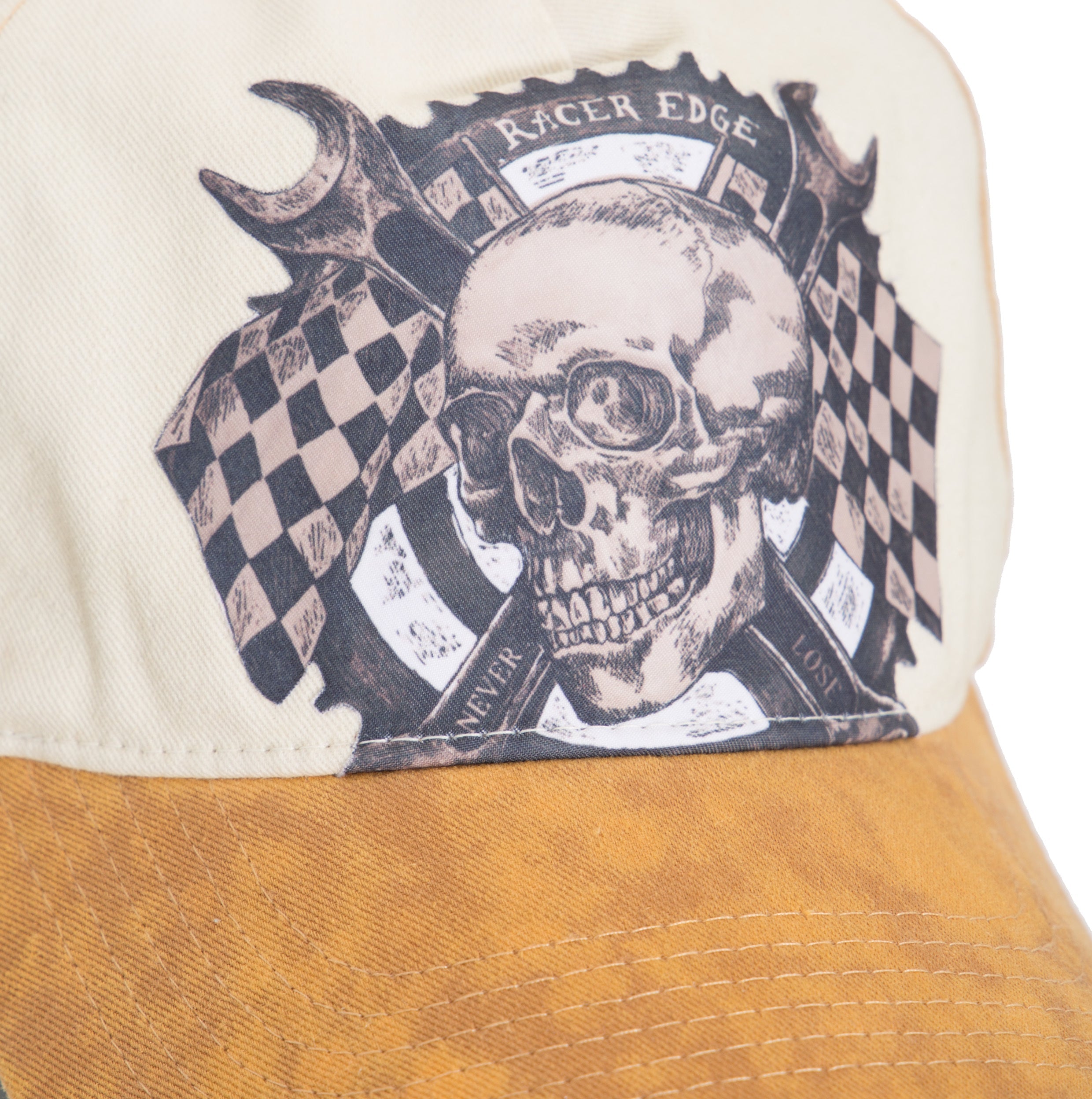 Baseball Mesh Cap mit Skull Print «Race Gear» Baseball Cap von King Kerosin
