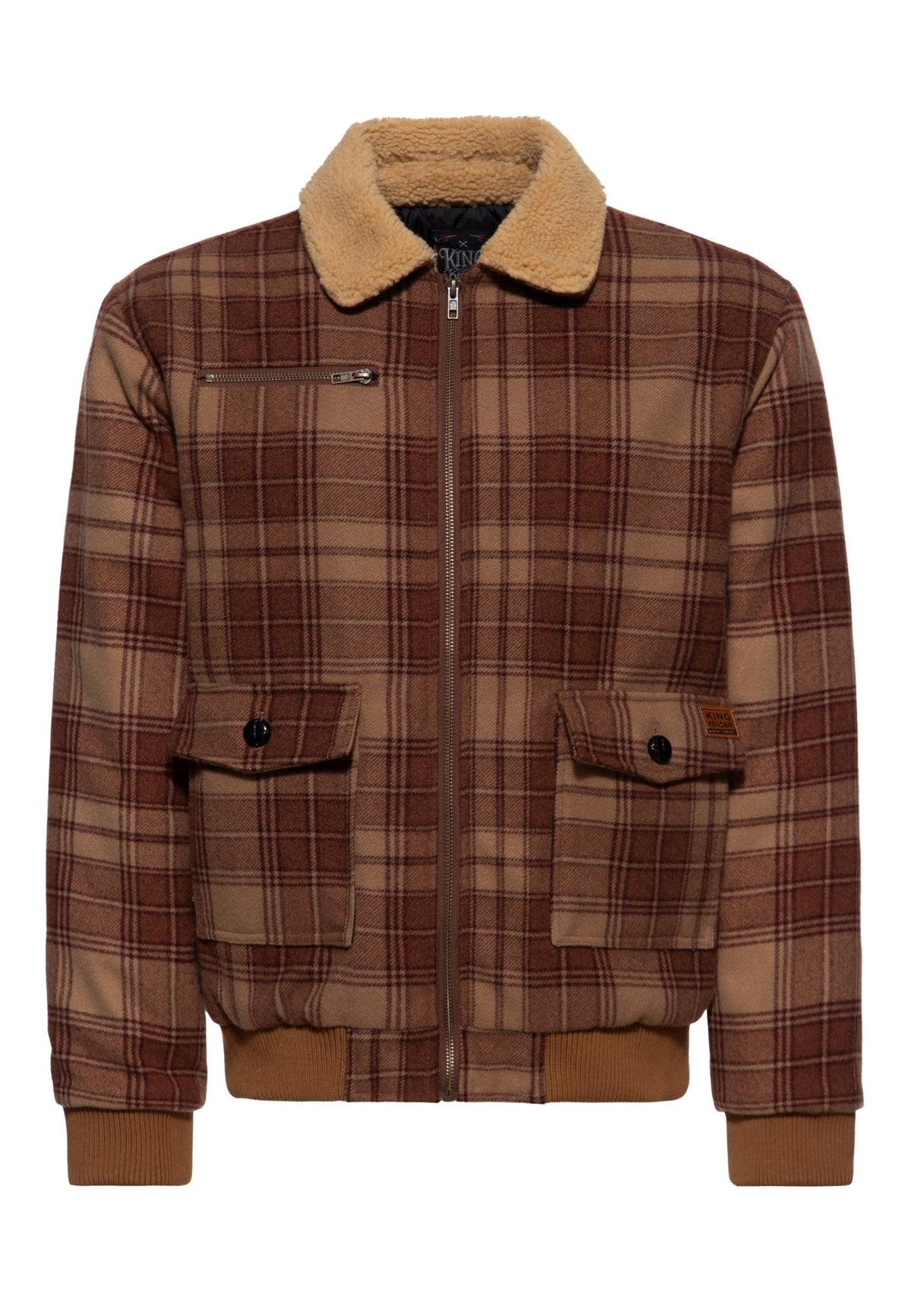 Blousonjacke in Braun – Winterjacken von King Kerosin - Ansicht 1