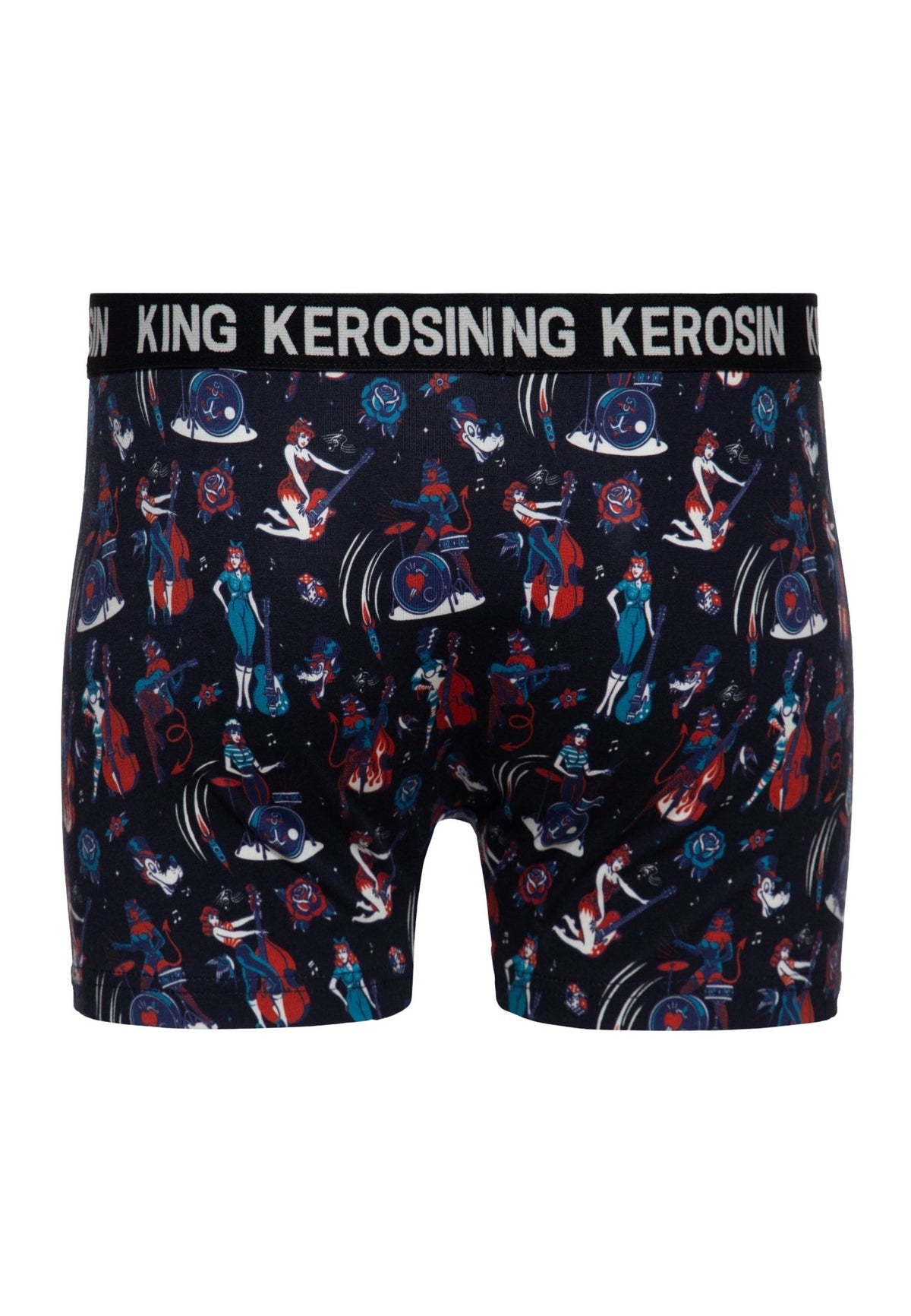 Boxershorts 'Rockabilly Pin-up' in Schwarz – Boxershorts von King Kerosin - Ansicht 4