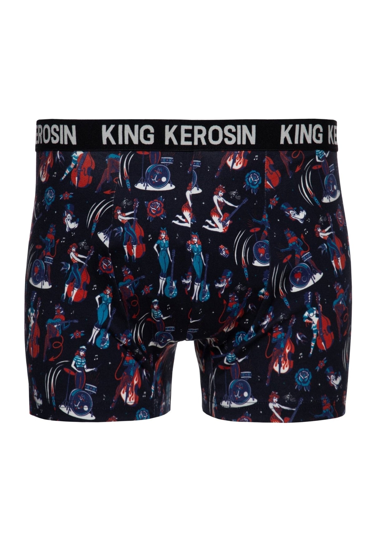 Boxershorts 'Rockabilly Pin-up' in Schwarz – Boxershorts von King Kerosin - Ansicht 3