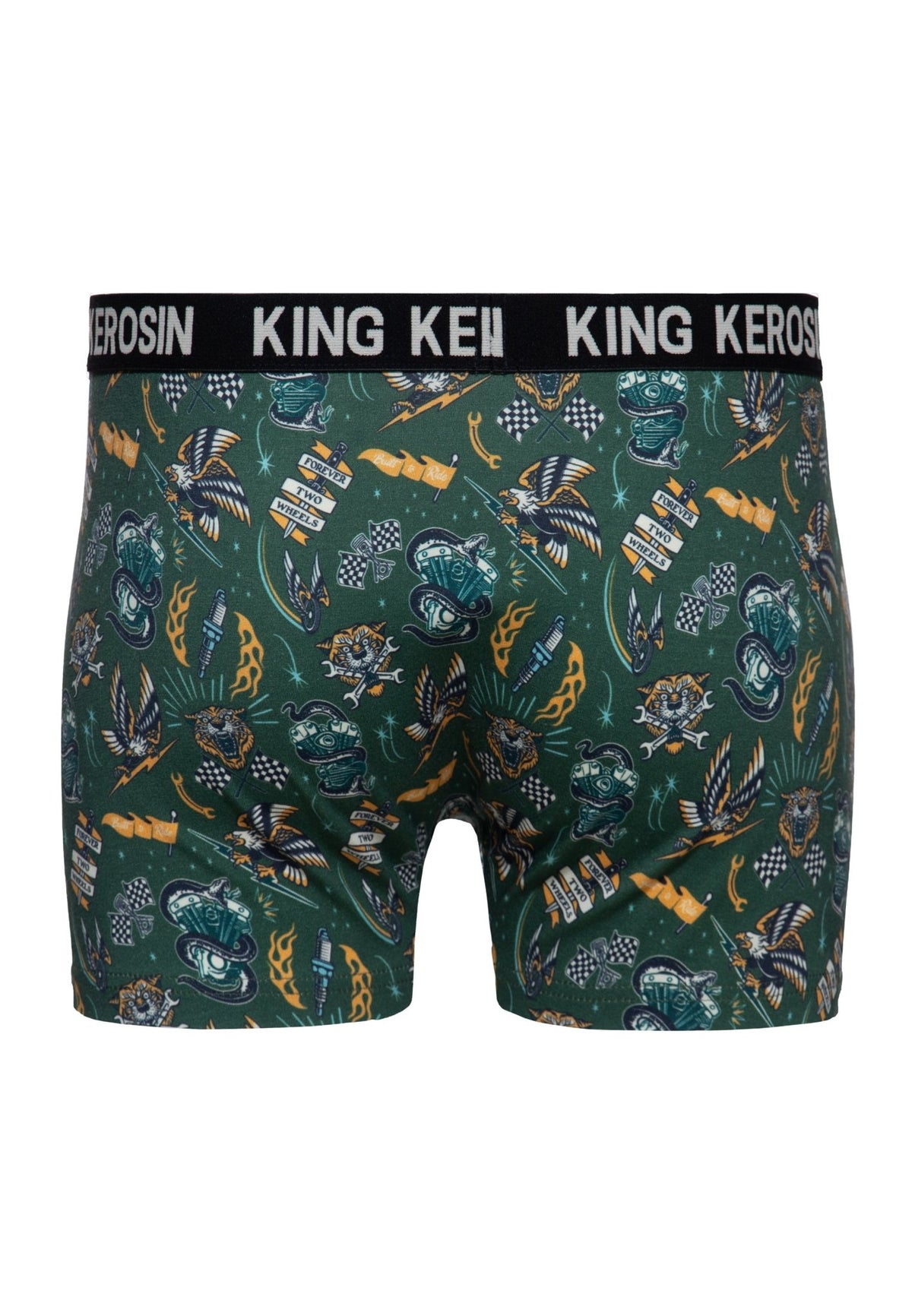 Boxershorts 'Tattoo Style' in Dunkelgrün – Boxershorts von King Kerosin - Ansicht 2