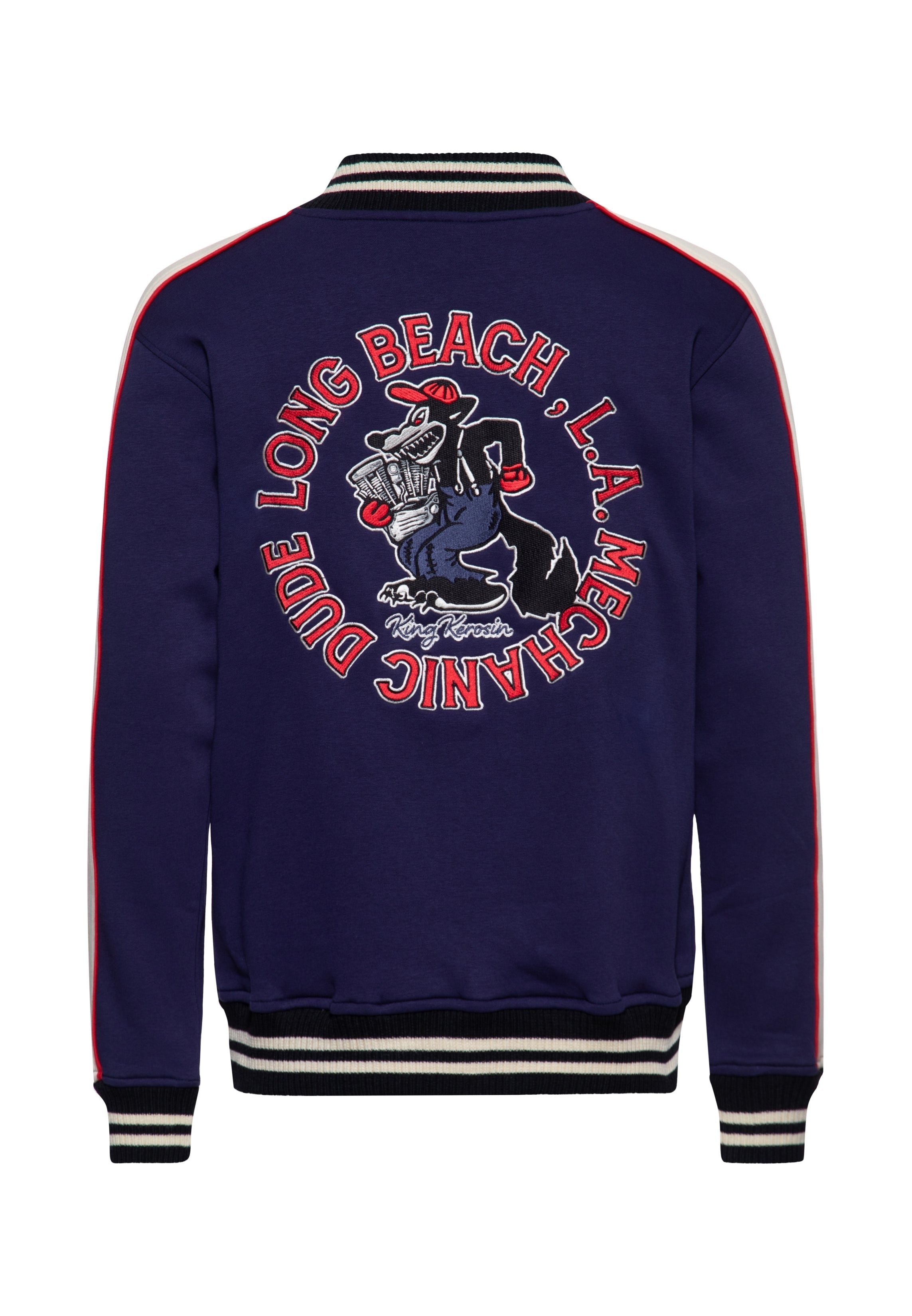 College Jacke 'L.A. Mechanic' in Dunkelblau College & Baseball Jacken von King Kerosin