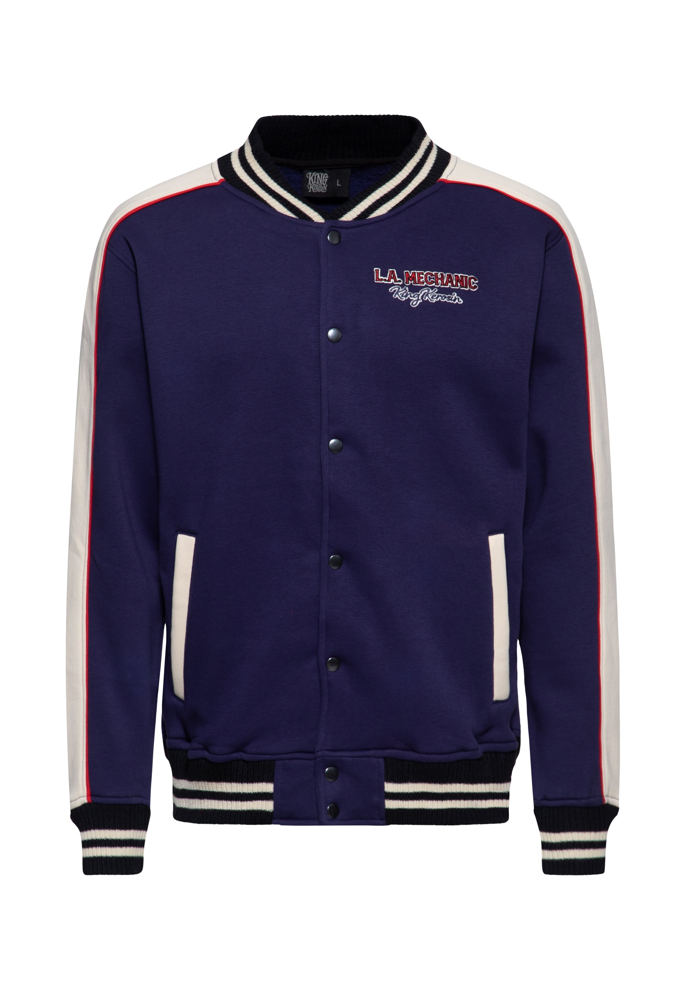 College Jacke 'L.A. Mechanic' in Dunkelblau College & Baseball Jacken von King Kerosin