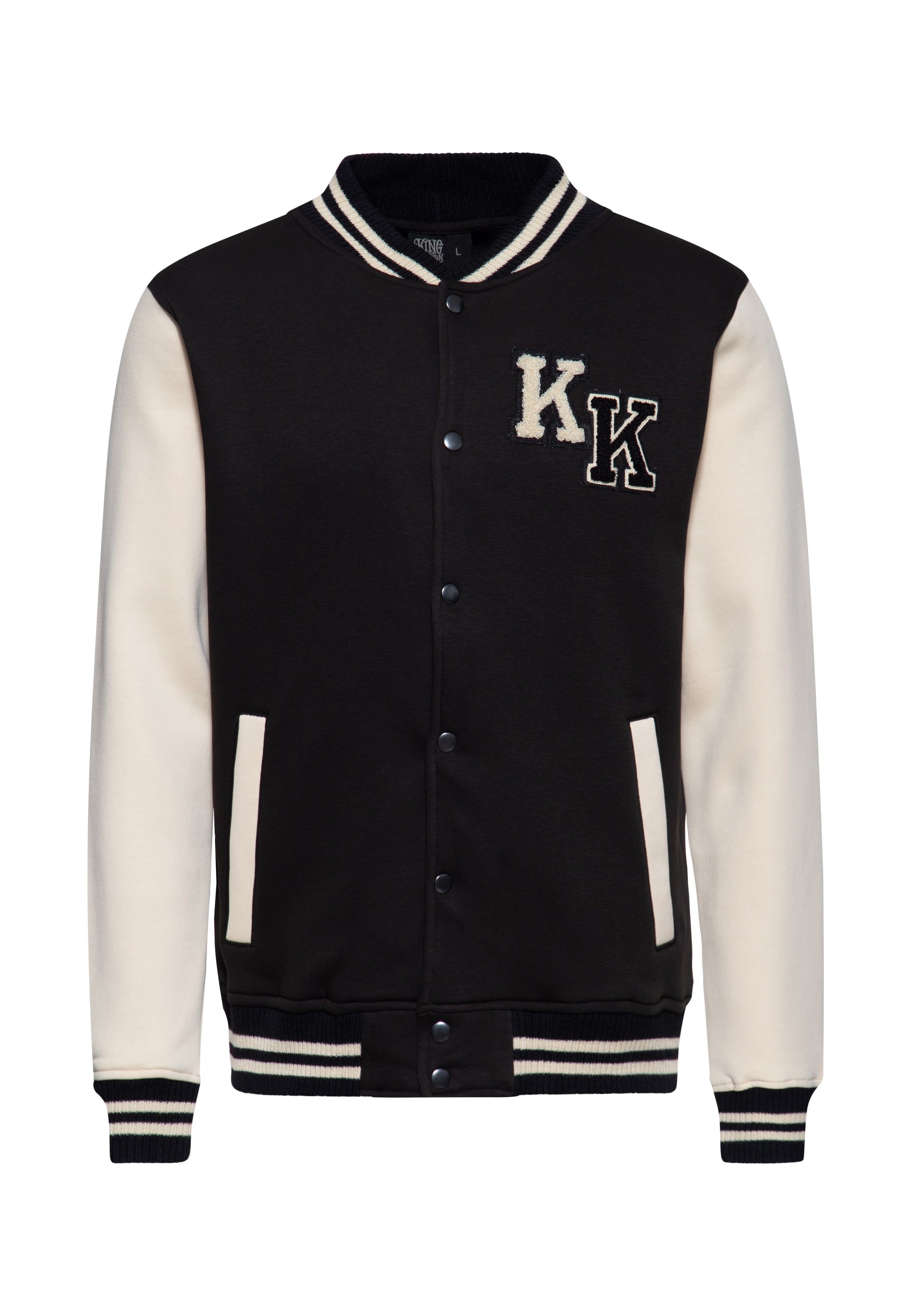 College Jacke 'Man in Black' in Schwarz College & Baseball Jacken von King Kerosin
