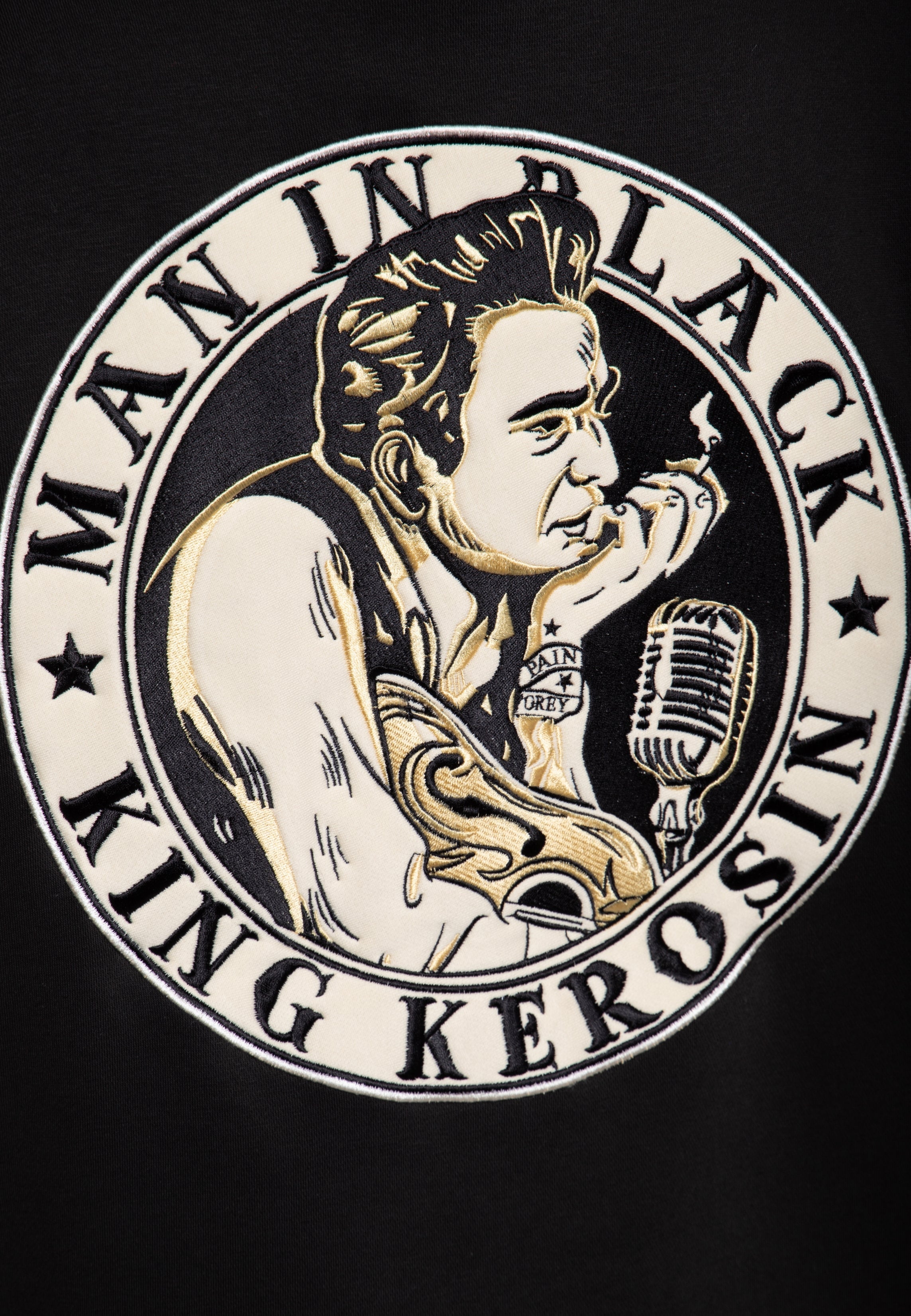 College Jacke 'Man in Black' in Schwarz College & Baseball Jacken von King Kerosin