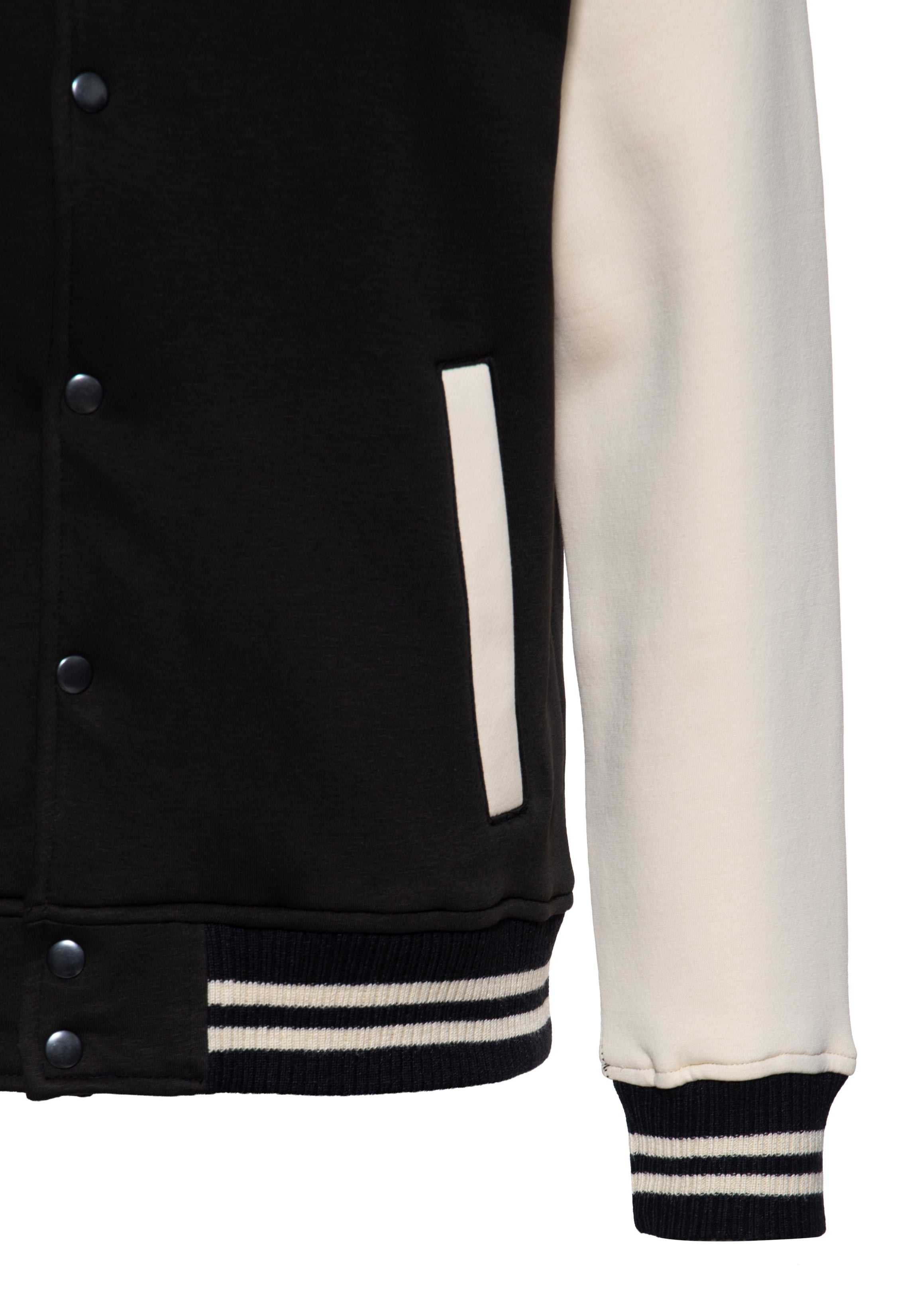 College Jacke 'Man in Black' in Schwarz College & Baseball Jacken von King Kerosin