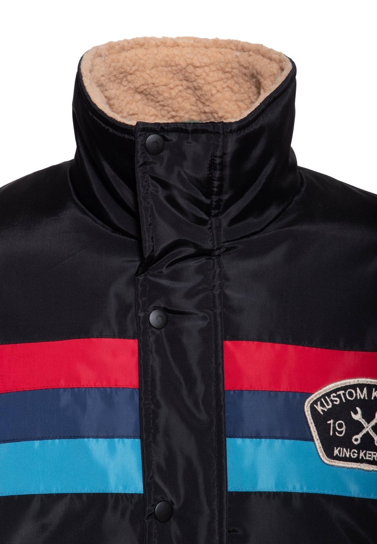 Collegejacke 'Garagebuilt' in Schwarz – College & Baseball Jacken von King Kerosin - Ansicht 5