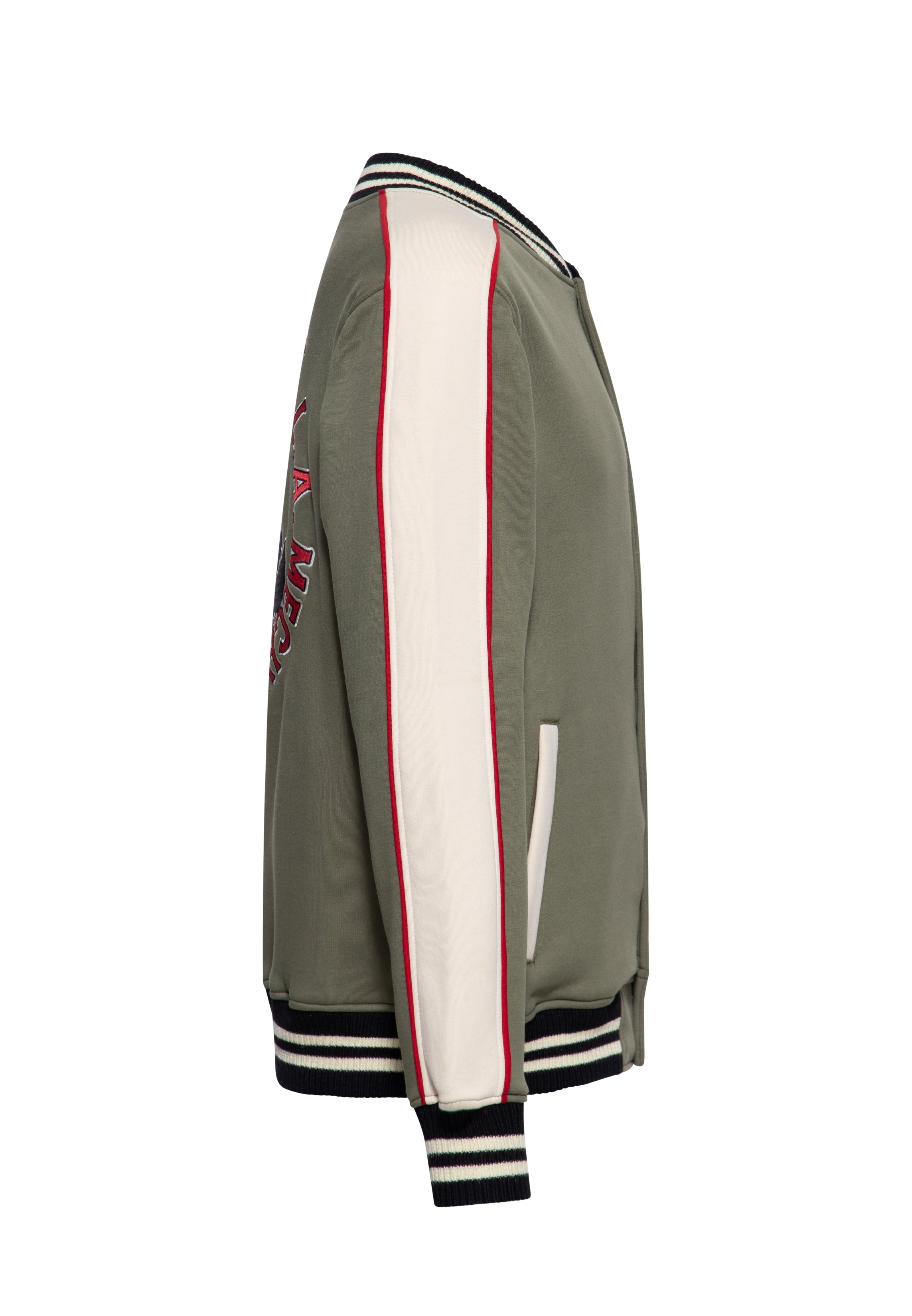 Collegejacke 'Mechanic Dude' in Khaki College & Baseball Jacken von King Kerosin