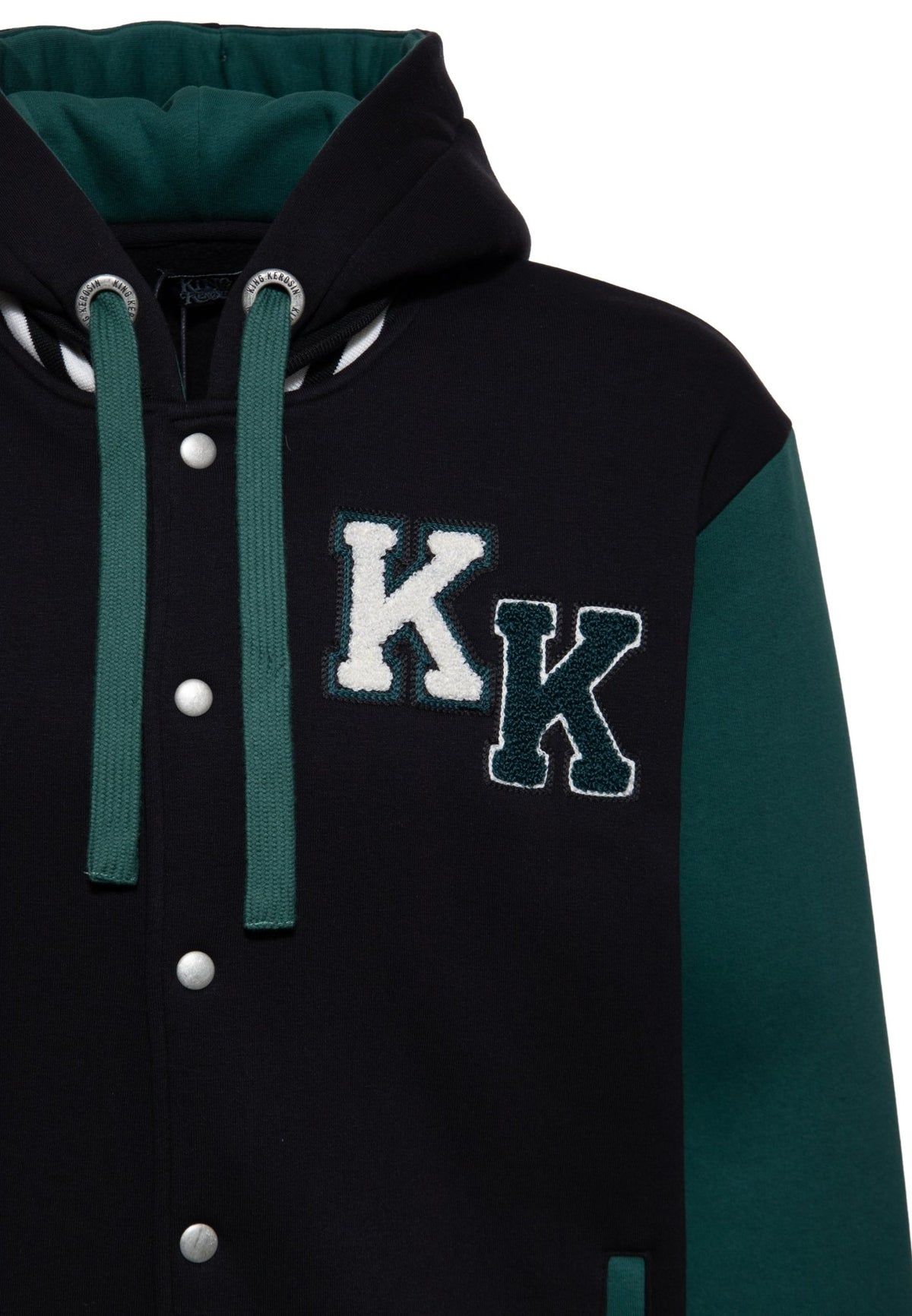 Collegejacke 'Milwaukee Iron' in Schwarz – College & Baseball Jacken von King Kerosin - Ansicht 3