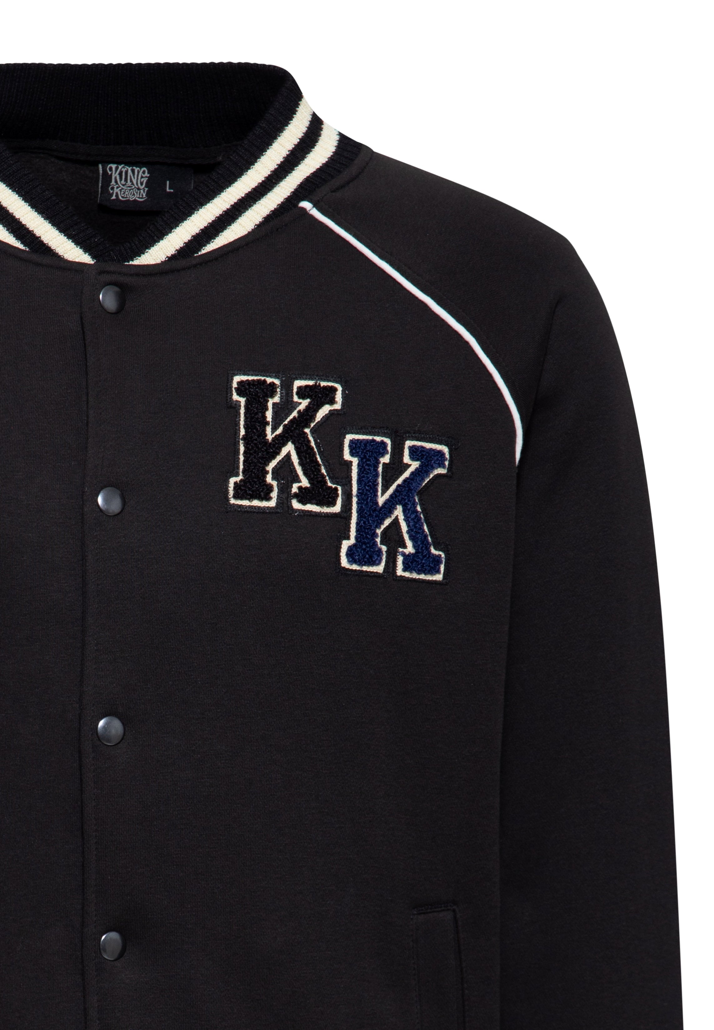 Collegejacke 'Salt Lake Race' in Schwarz College & Baseball Jacken von King Kerosin