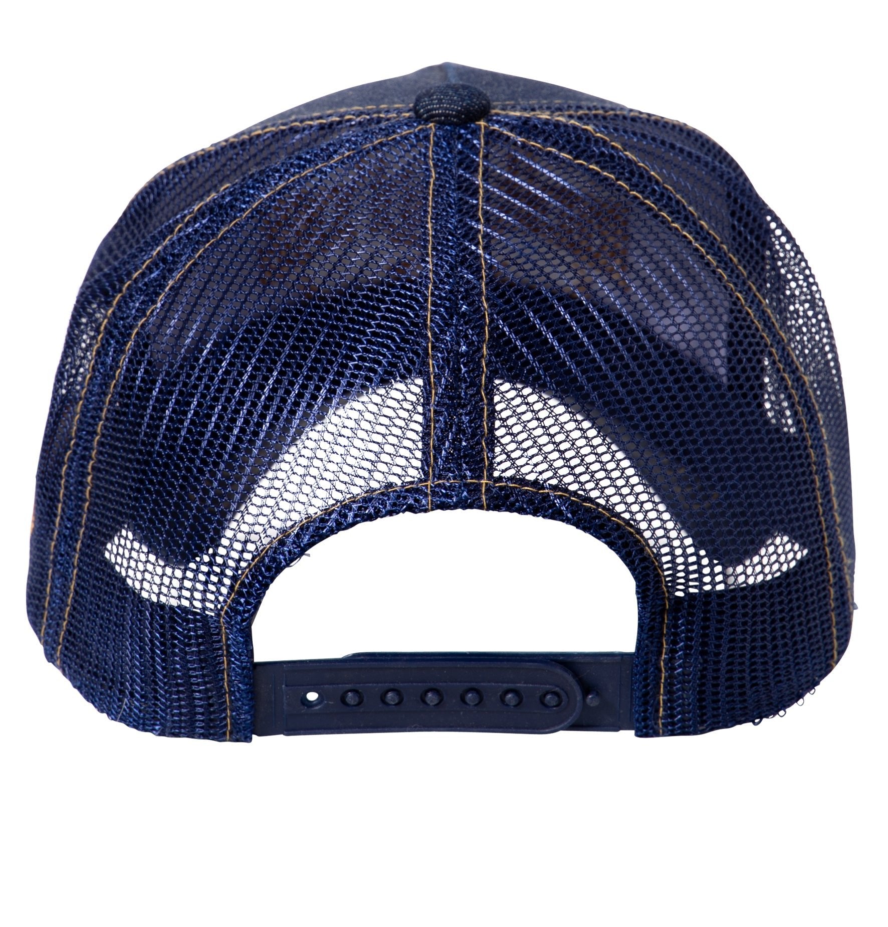 Denim Trucker Cap mit goldfarbener Stickerei «Ride Till I Die» Trucker Cap von King Kerosin