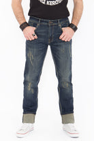 King Kerosin - Farmer Jeans Destroyed Coffee Look