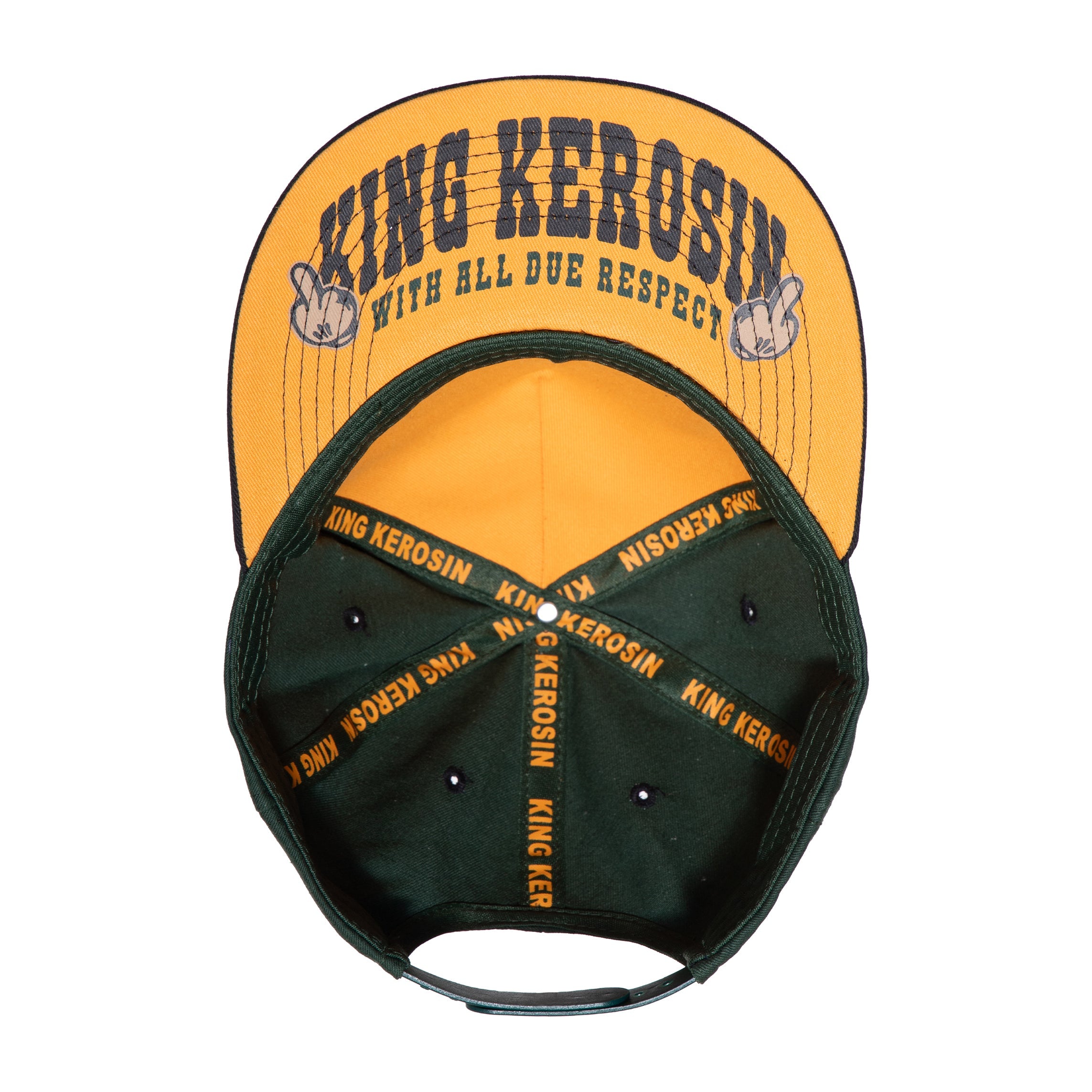 Flatbrim Cap 'Fast As Fuck' in Gelb Snapback Cap von King Kerosin