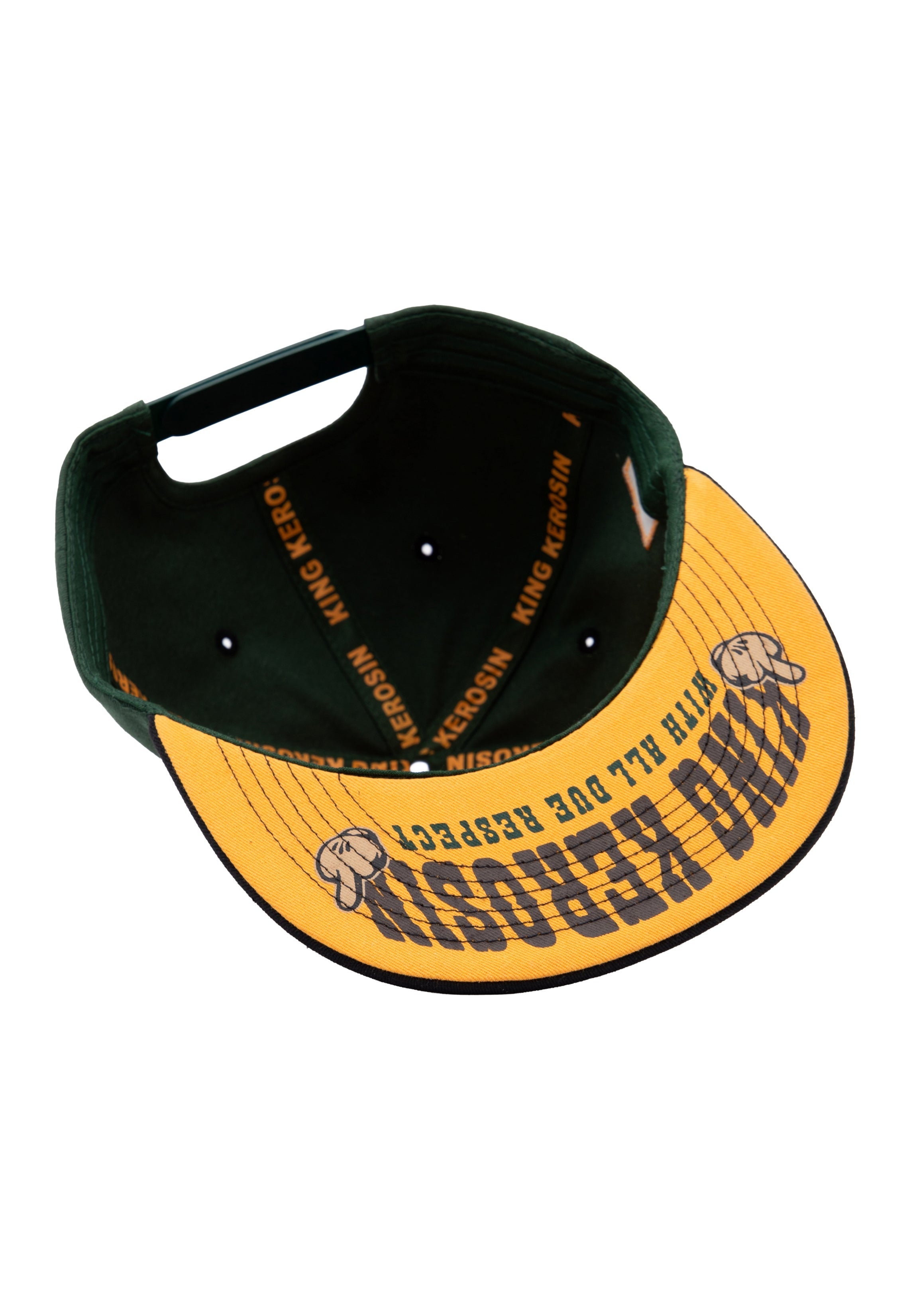 Flatbrim Cap 'Fast As Fuck' in Gelb Snapback Cap von King Kerosin