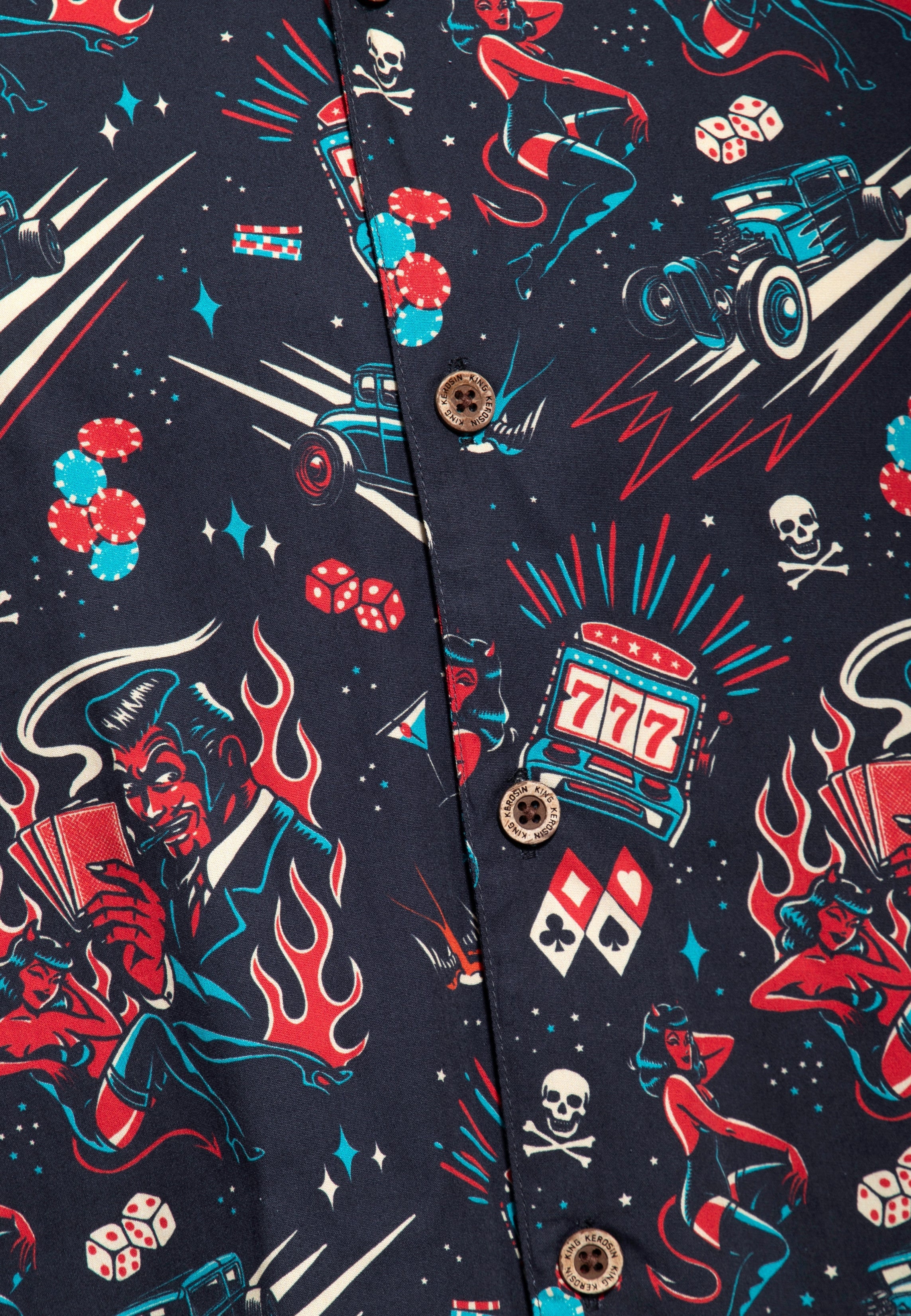 King Kerosin - Hawaii Hemd «Rockabilly Devil»