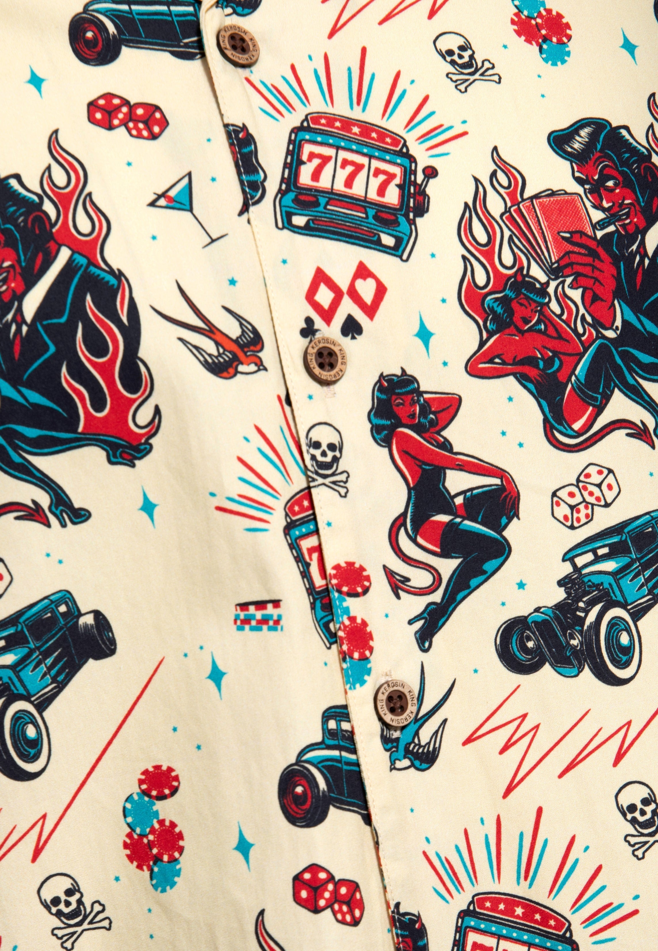 King Kerosin - Hawaii Hemd «Rockabilly Devil»