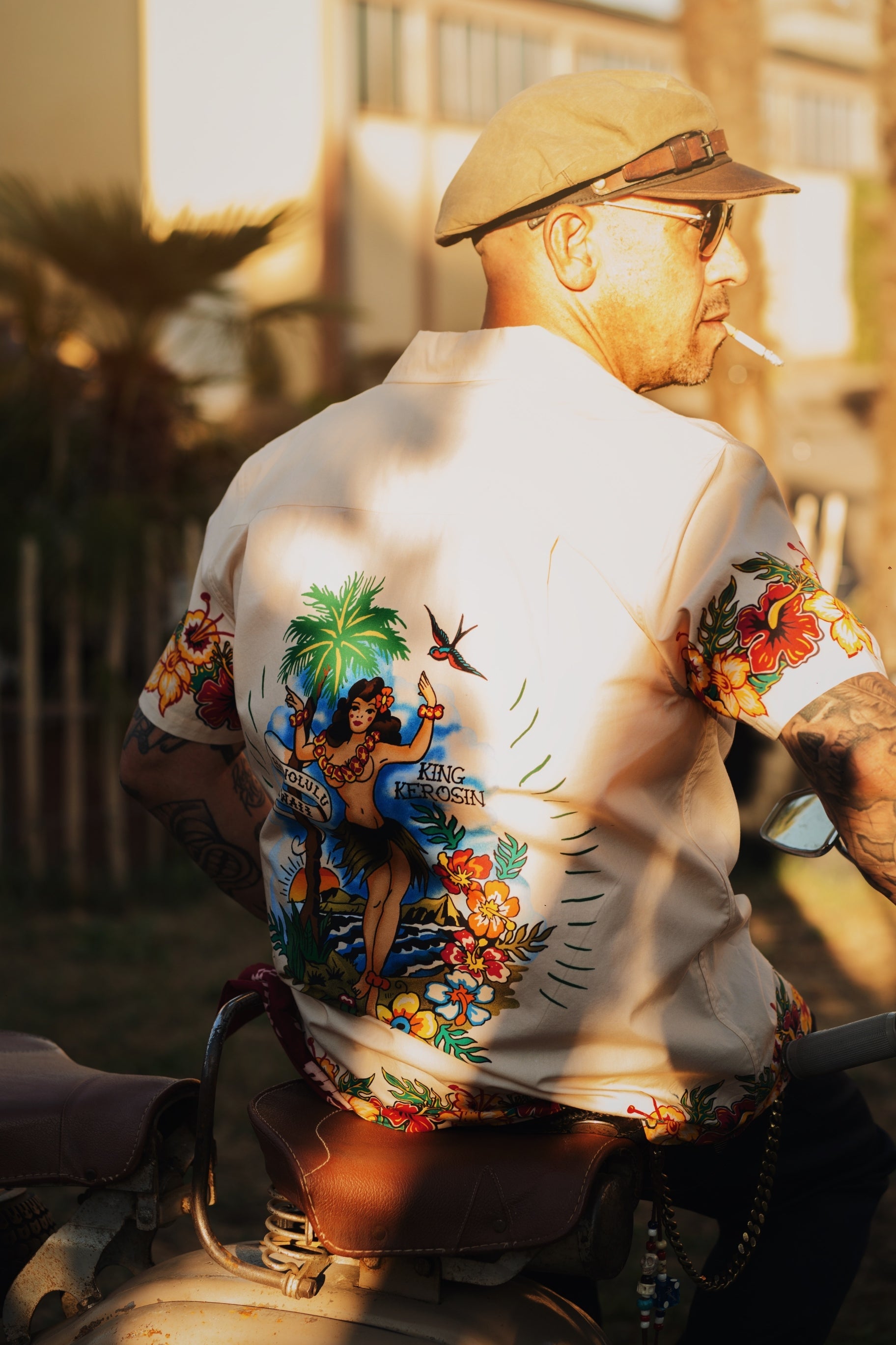 King Kerosin - Hawaiihemd aus Bio - Baumwolle «Honolulu Hawaii»