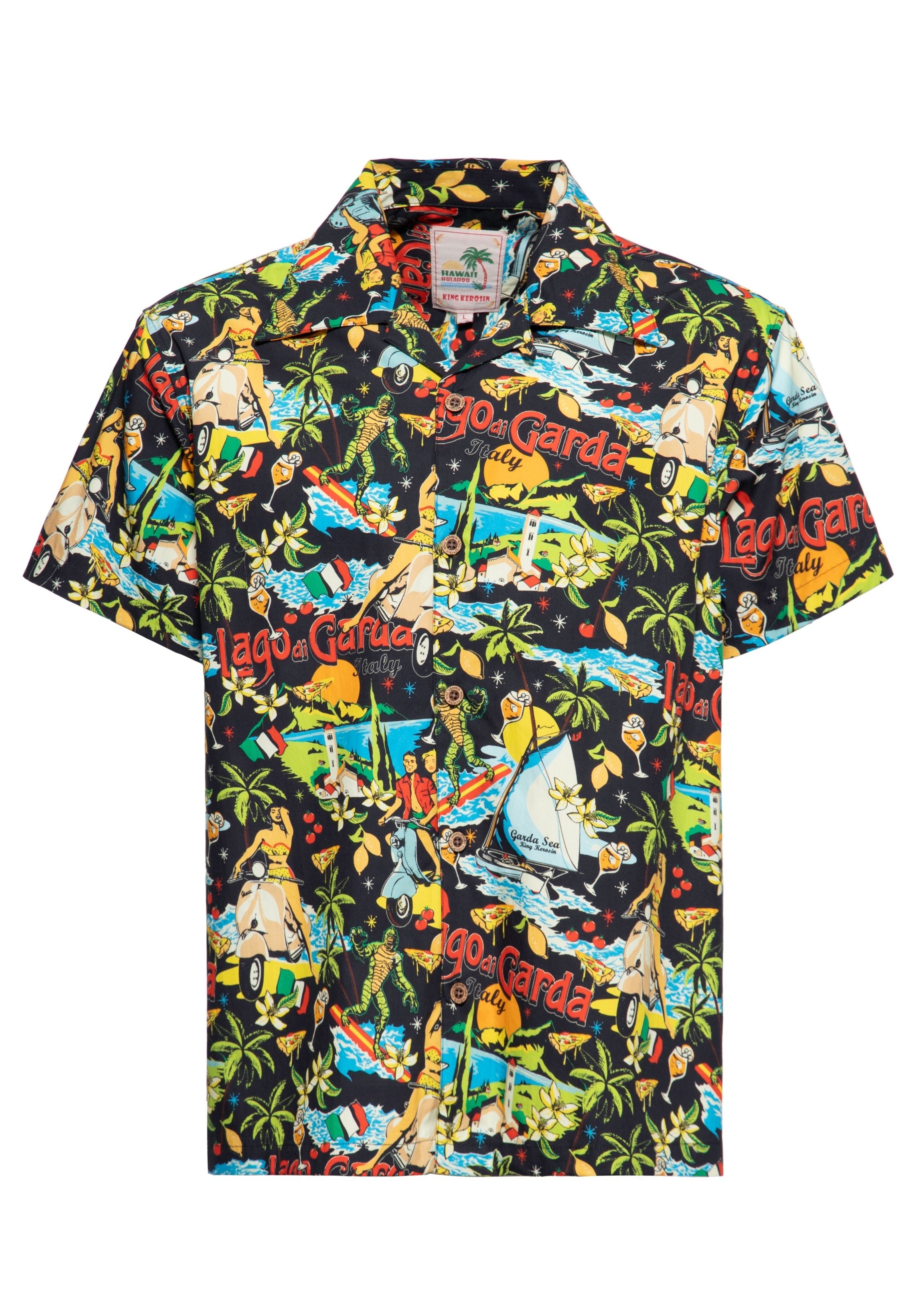 King Kerosin - Hawaiihemd «Lago di Garda»
