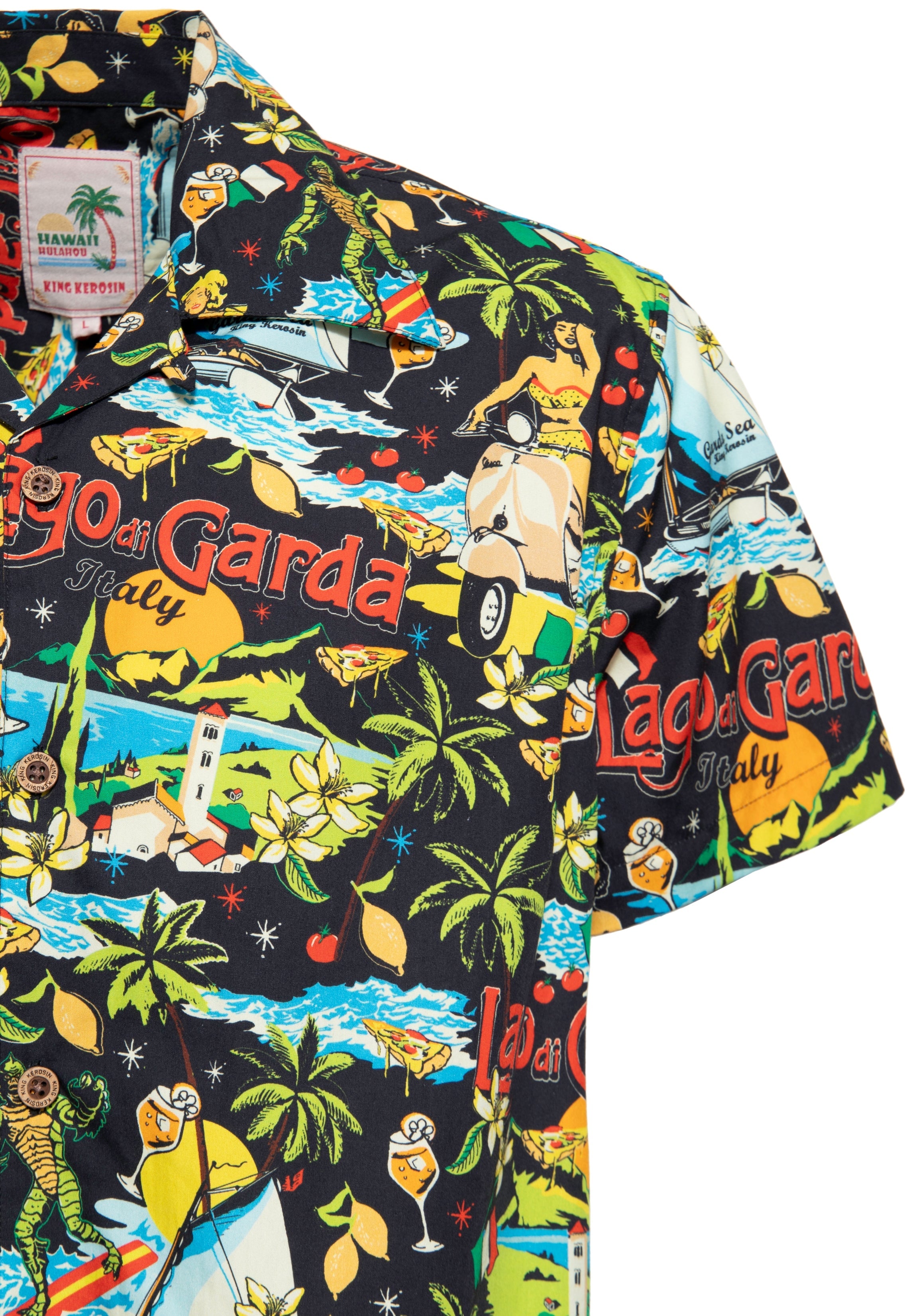 King Kerosin - Hawaiihemd «Lago di Garda»