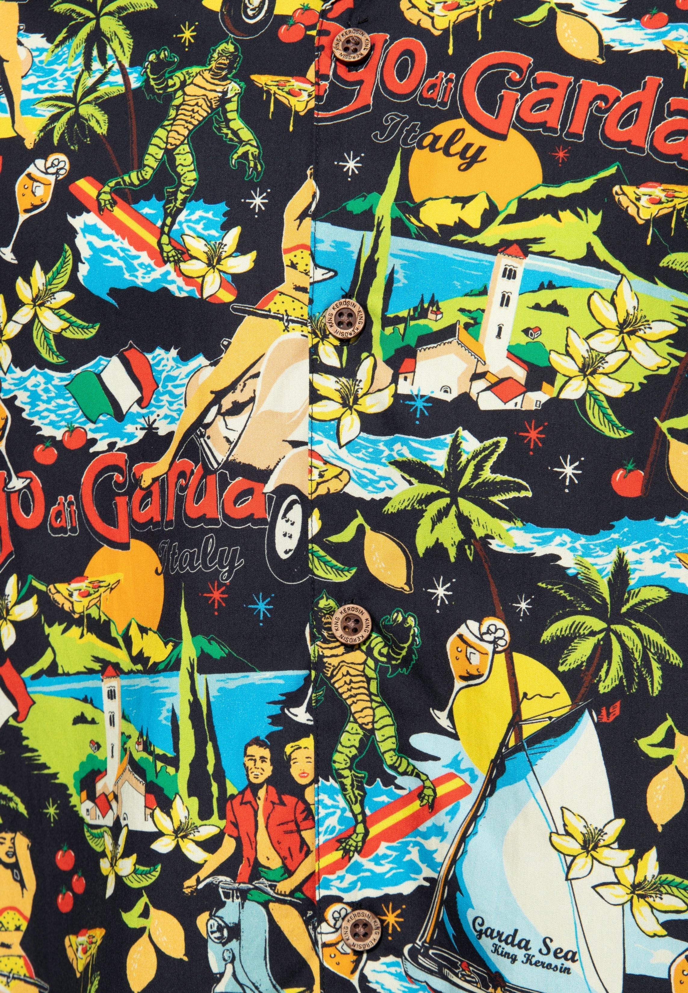 King Kerosin - Hawaiihemd «Lago di Garda»