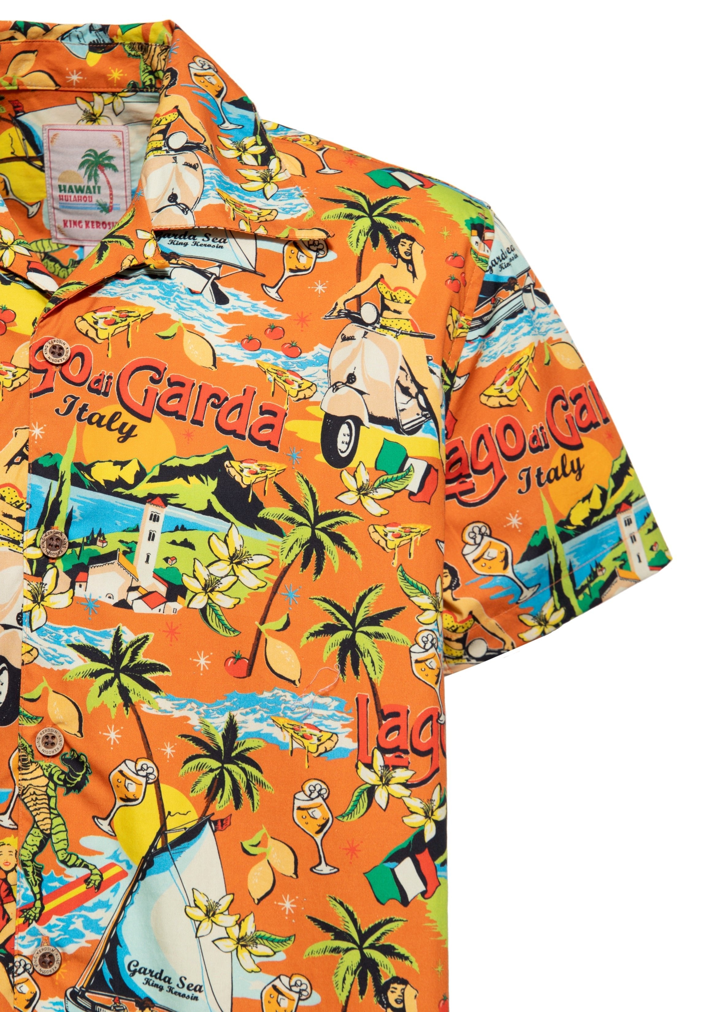 King Kerosin - Hawaiihemd «Lago di Garda»