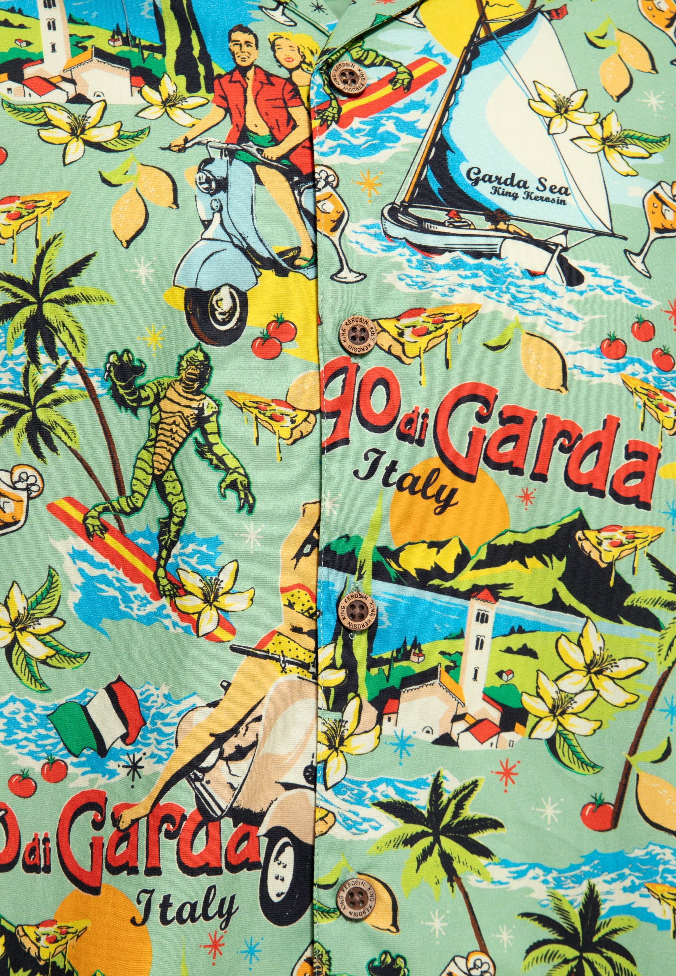 King Kerosin - Hawaiihemd «Lago di Garda»