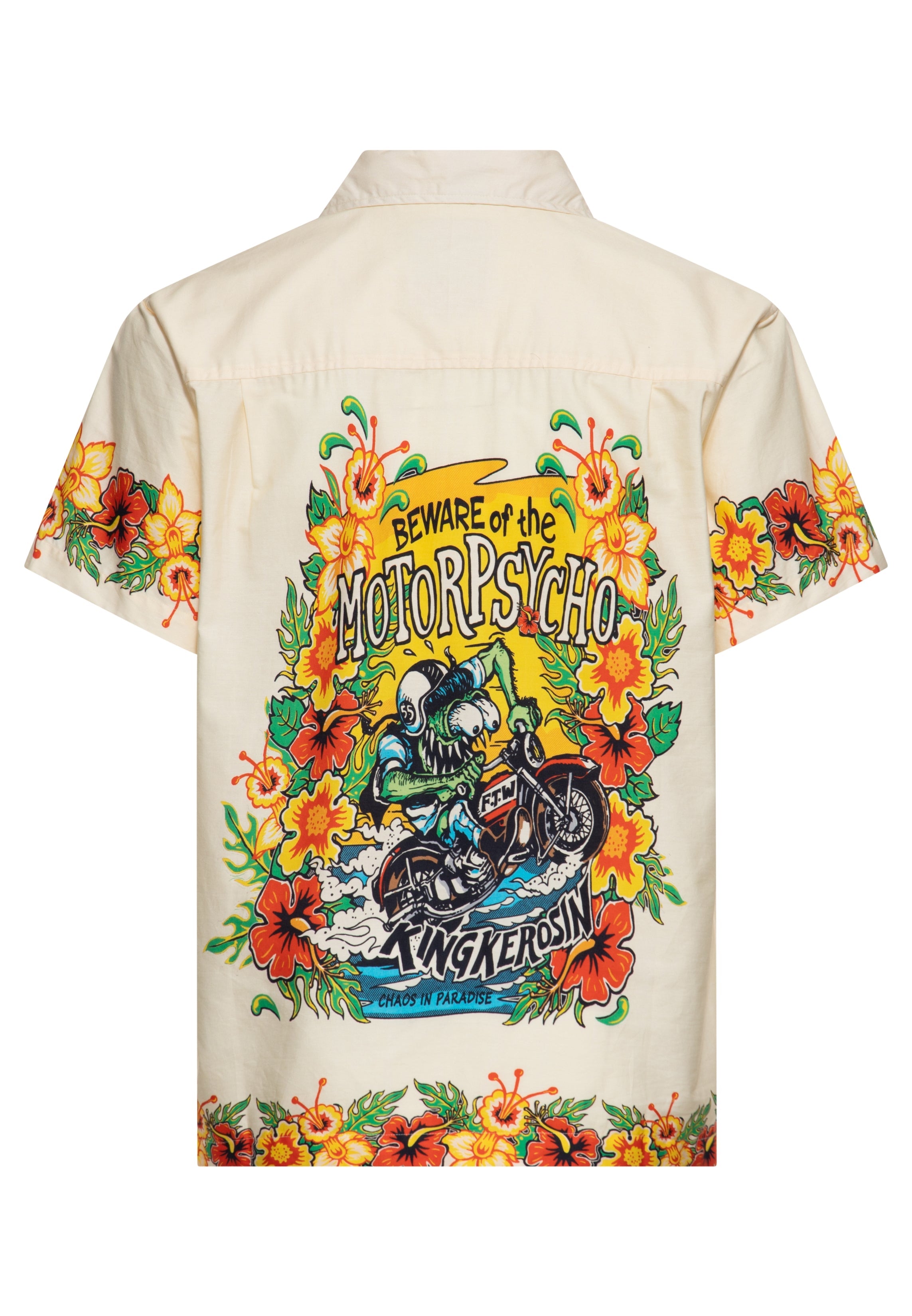 Hawaiihemd 'Lucky Monster' in Offwhite Hemden - Kurzarm von King Kerosin