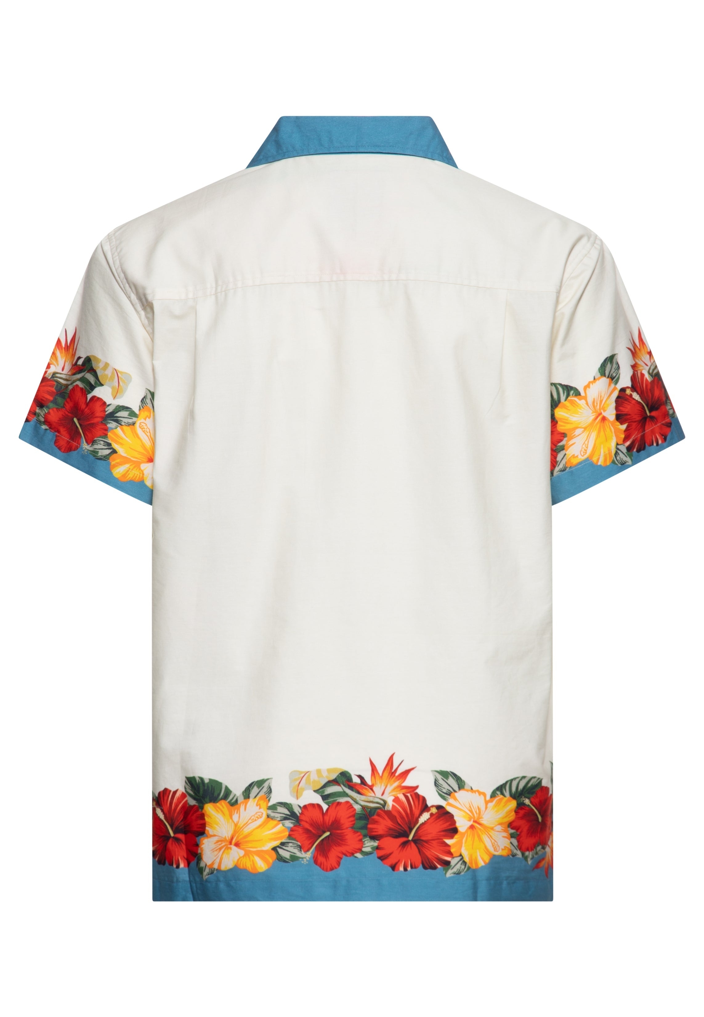 Hawaiihemd 'Tropical Flowers' in Beige Hemden - Kurzarm von King Kerosin