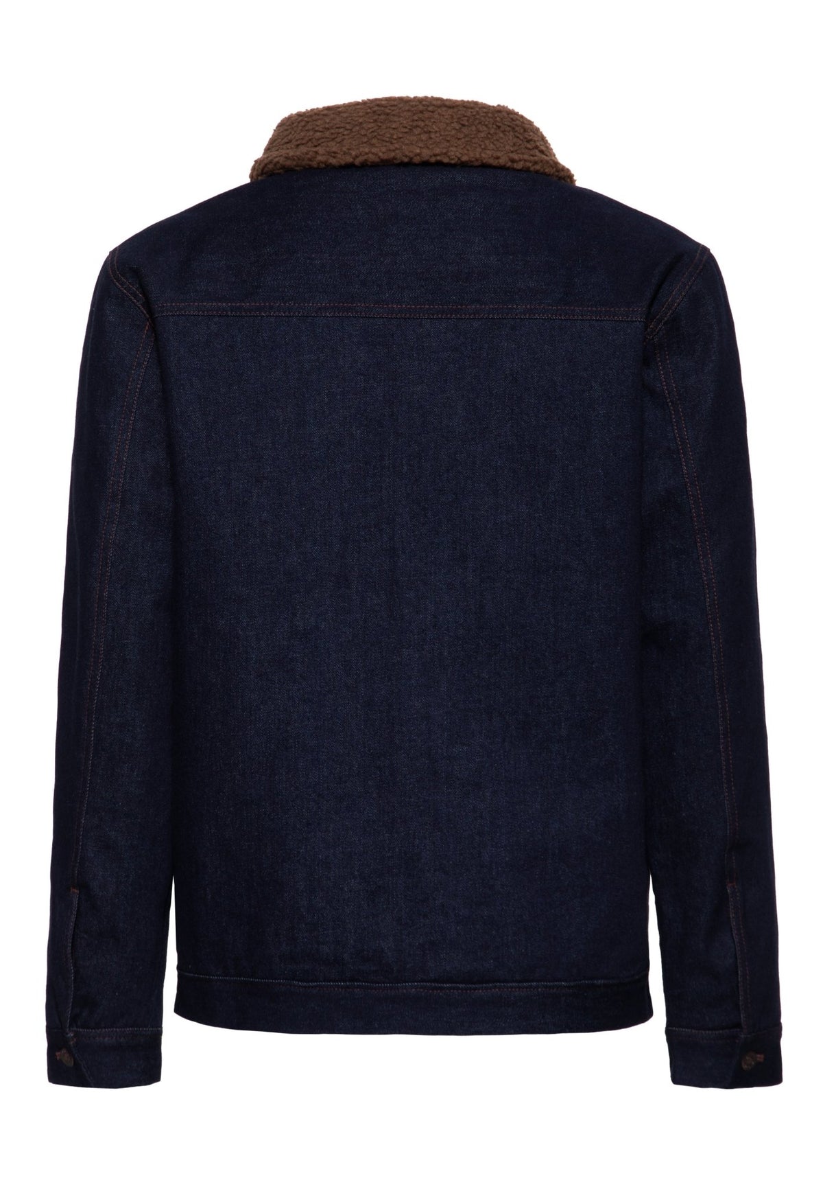 Herren Denim Jacket with Teddy collar in Dark Blue Wash – Jeansjacke von King Kerosin - Ansicht 2