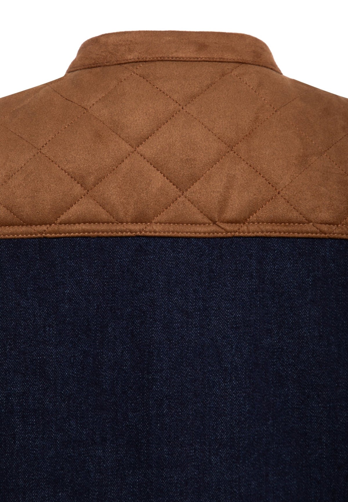 Herren Denim Steppweste in Navy – Weste von King Kerosin - Ansicht 4