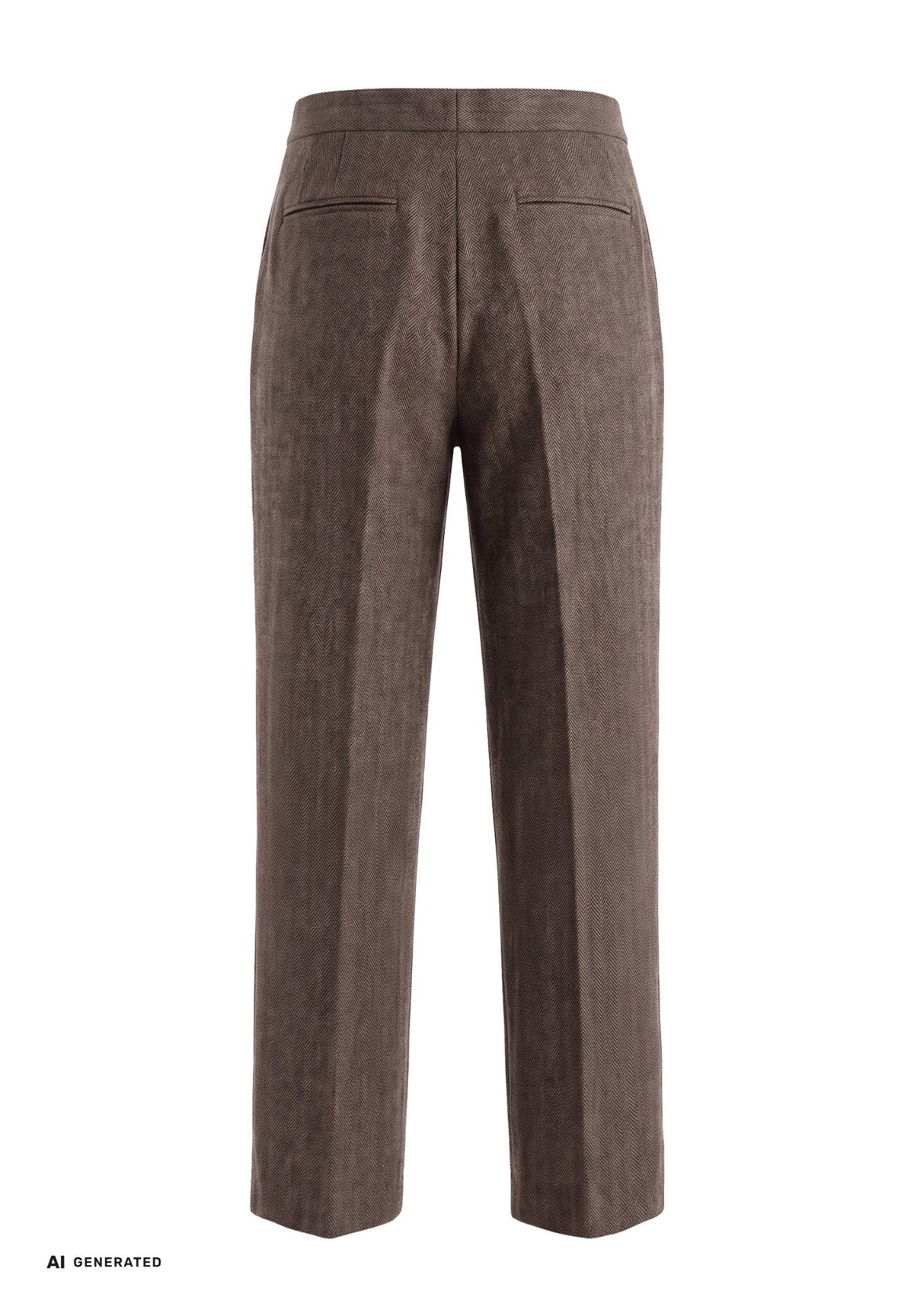 Herren Hose Vintage slacks in herringbone in Brown – Hose von King Kerosin - Ansicht 2