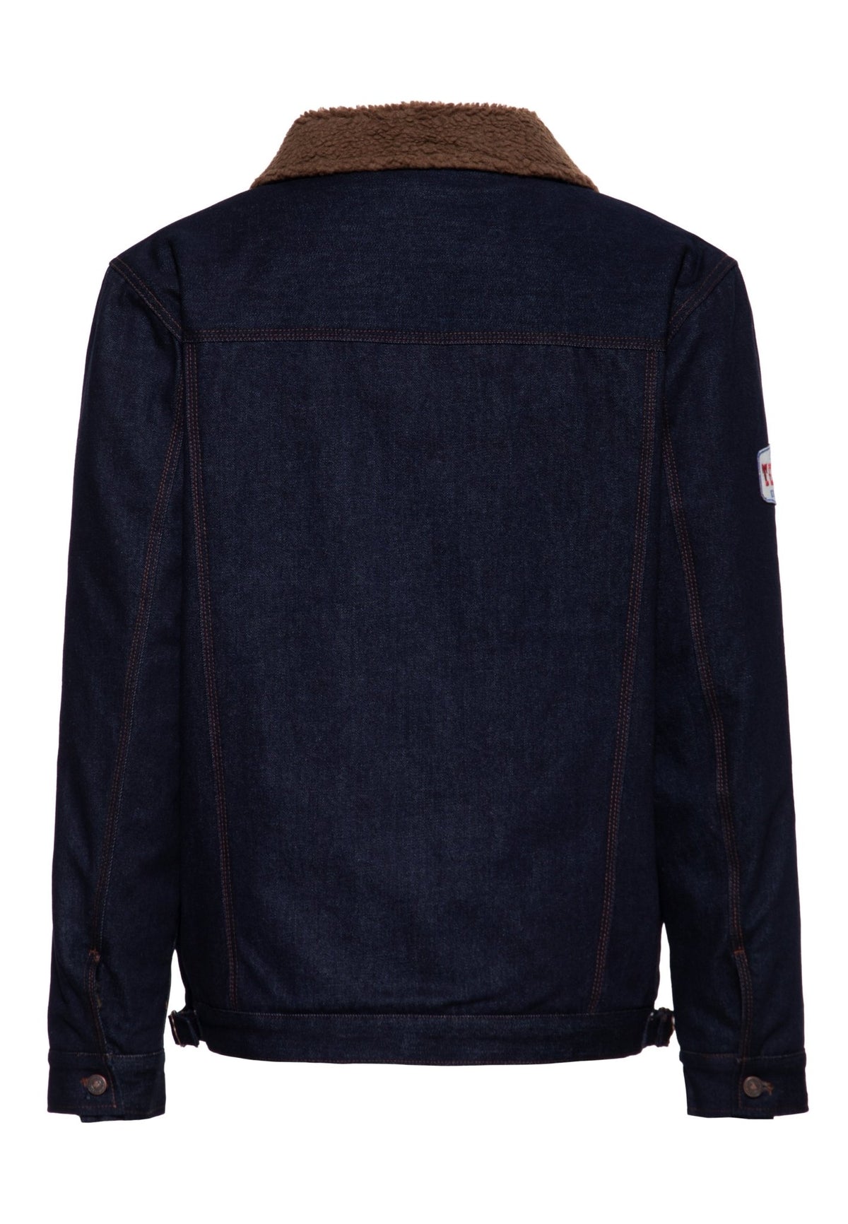 Herren Jacke mit Cowhide-Look Panels in Blue Wash – Jacke von King Kerosin - Ansicht 3