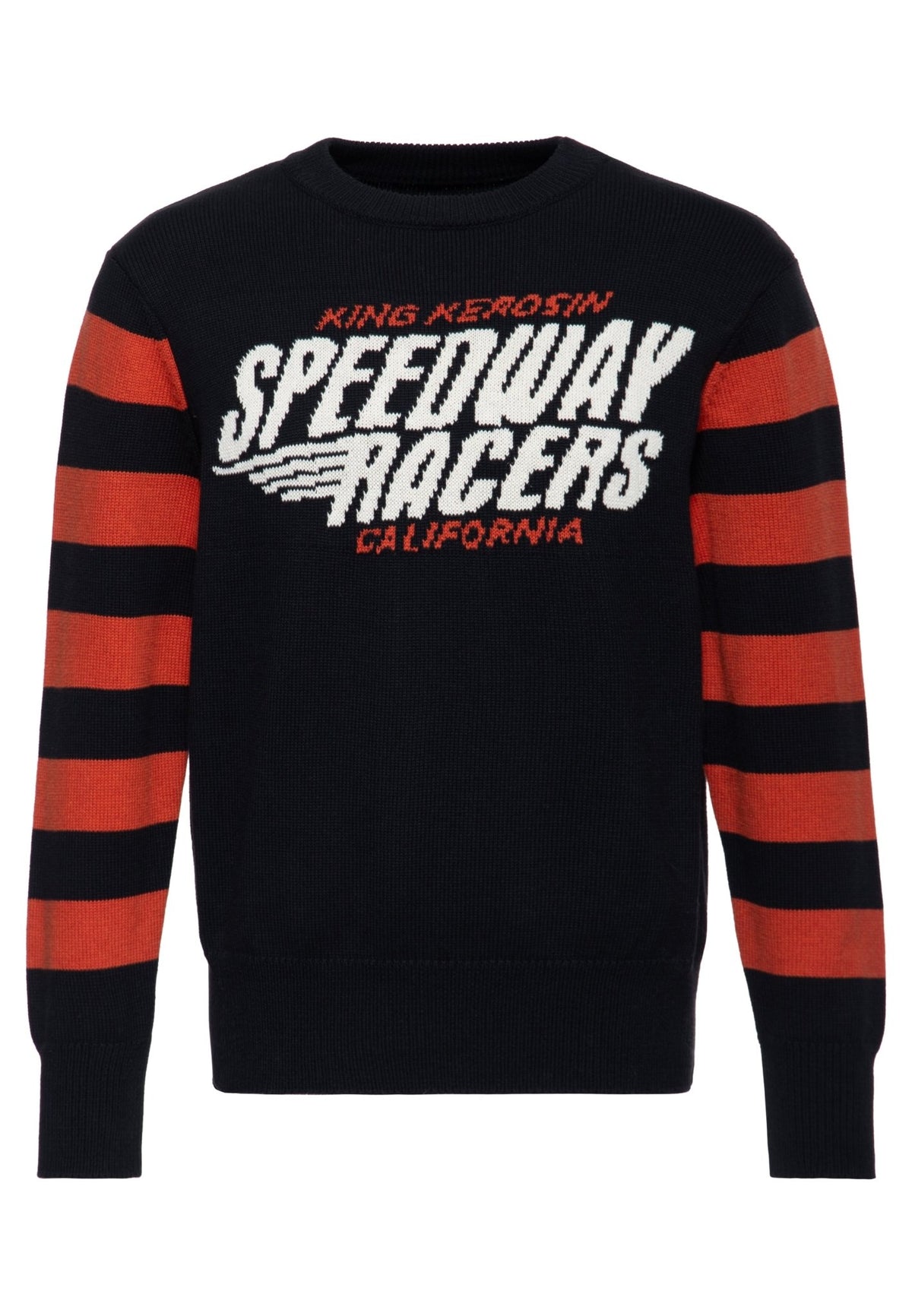 Herren Strickpullover "Speedway Racers" in Black & Red – Strickpullover von King Kerosin - Ansicht 1