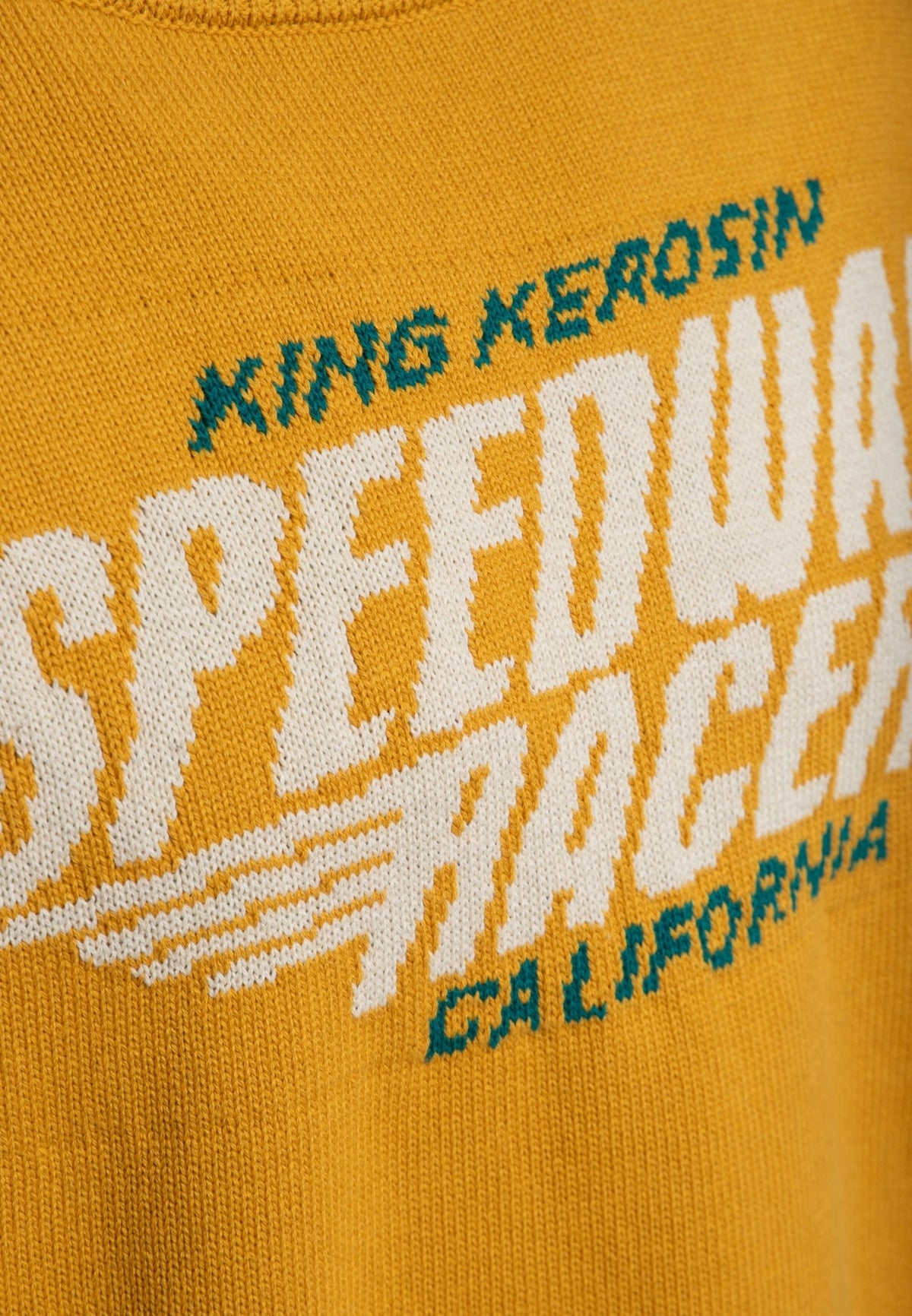 Herren Strickpullover "Speedway Racers" in Dark Senf – Strickpullover von King Kerosin - Ansicht 5