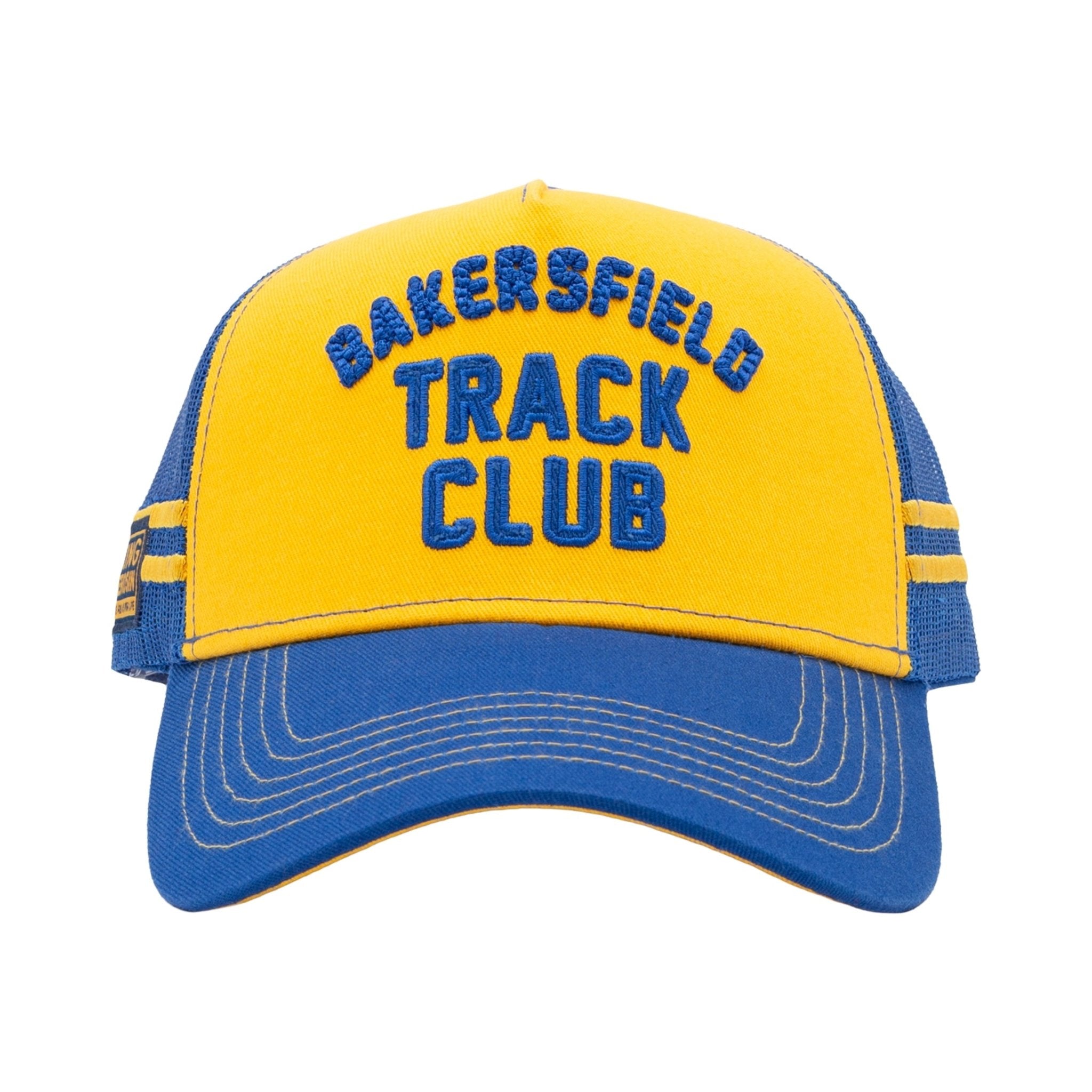 Herren Trucker Cap "Bakersfield Track Club" in Navy & Yellow – Cap von King Kerosin - Ansicht 2
