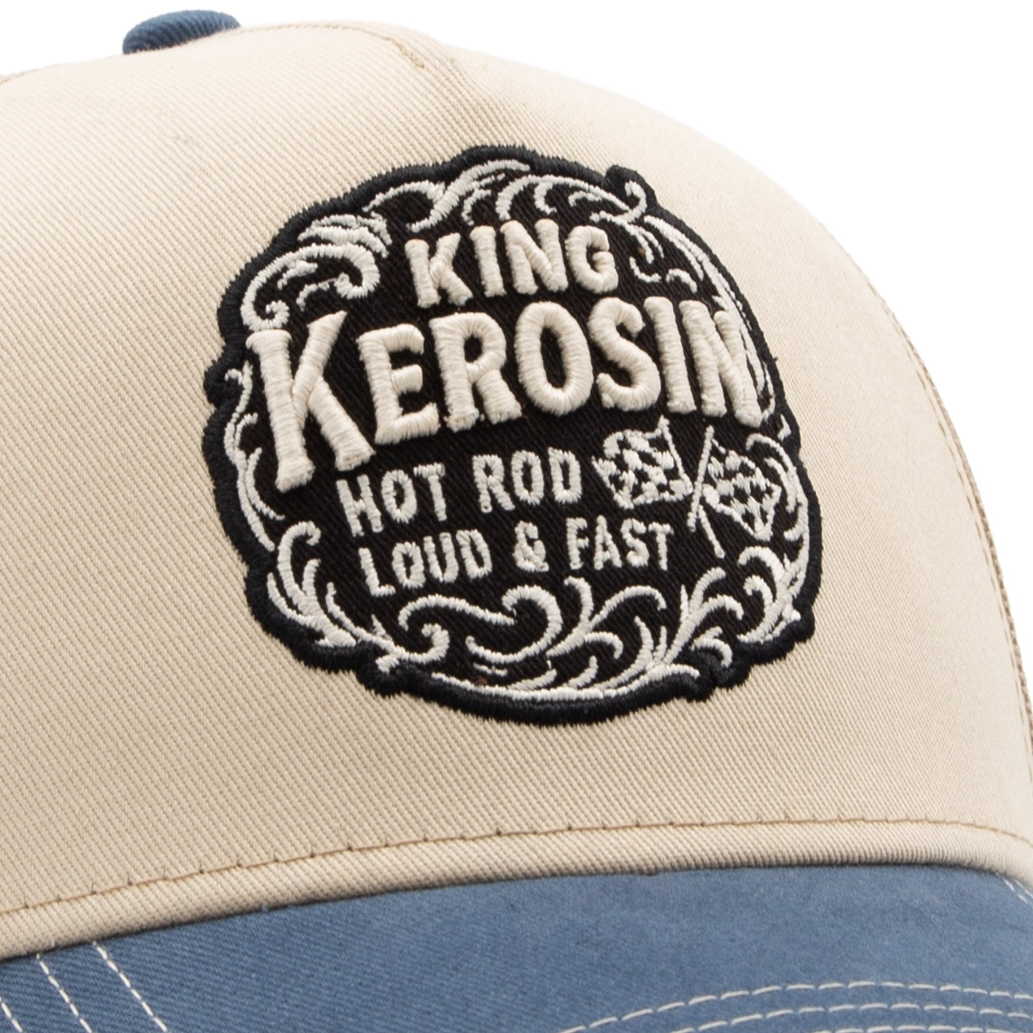 Herren Trucker Cap "Hot Rod" in Off White – Cap von King Kerosin - Ansicht 4