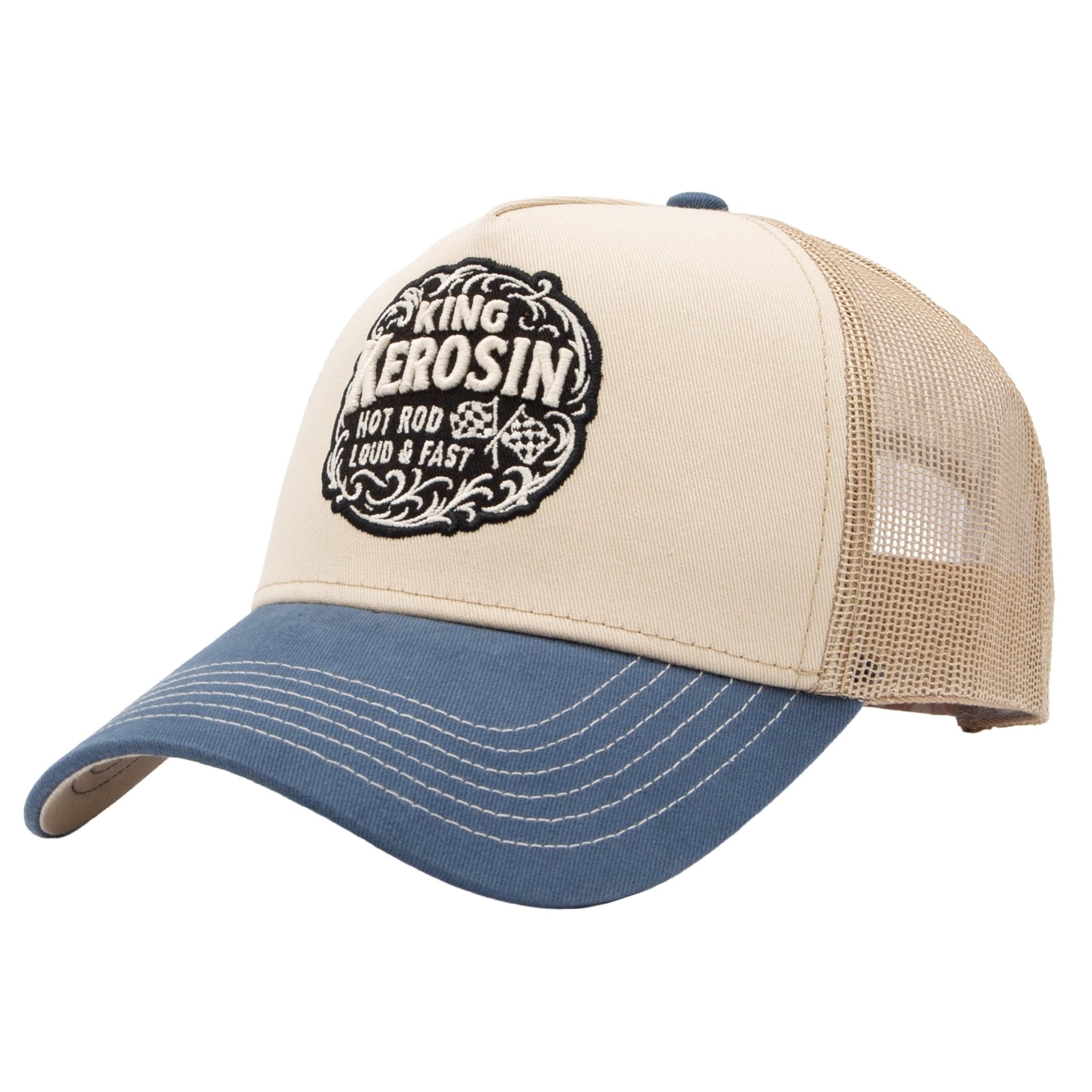 Herren Trucker Cap "Hot Rod" in Off White – Cap von King Kerosin - Ansicht 1