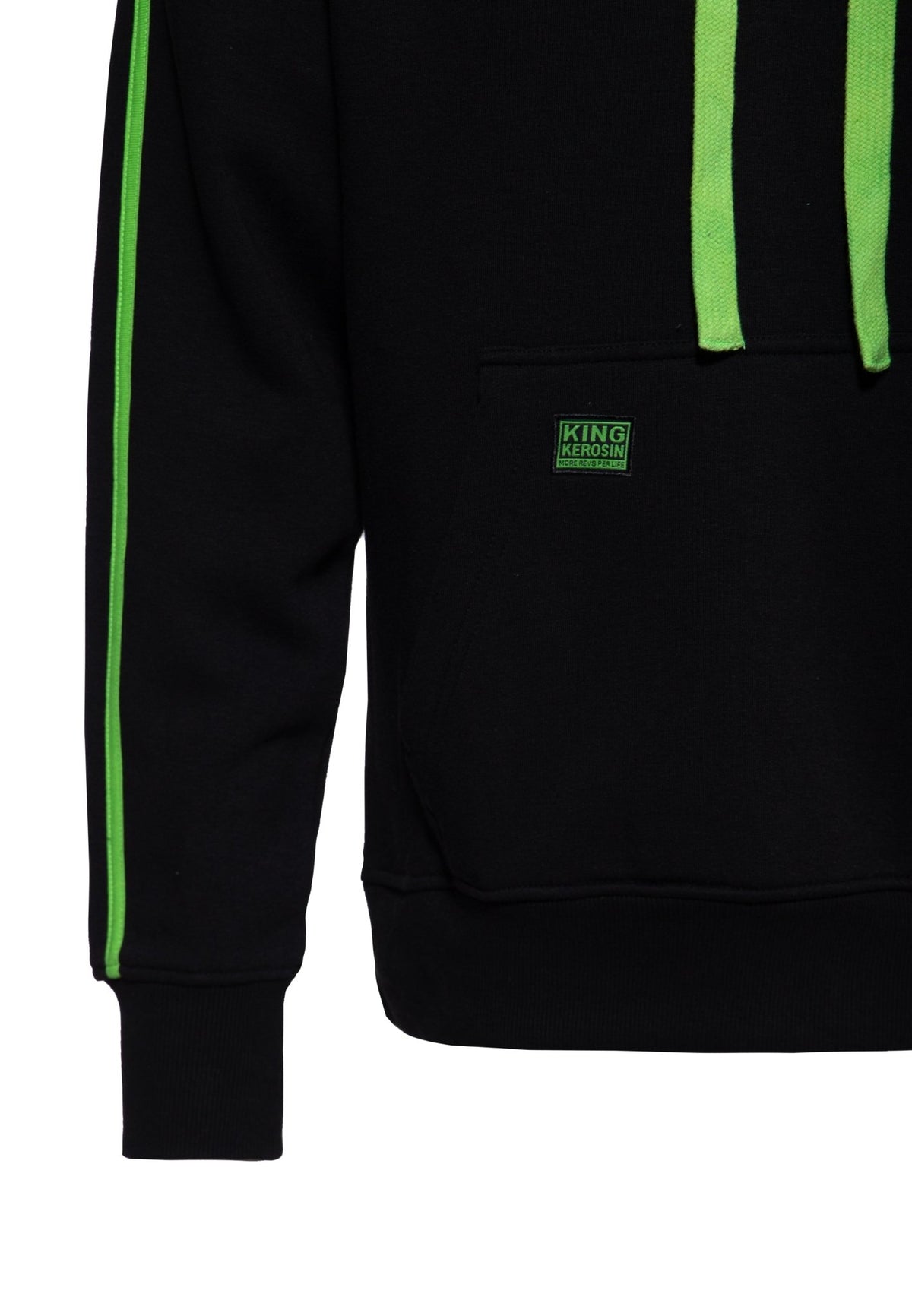 Hoodie 'Speedfreak V8' in Schwarz – Kapuzenpullover von King Kerosin - Ansicht 5